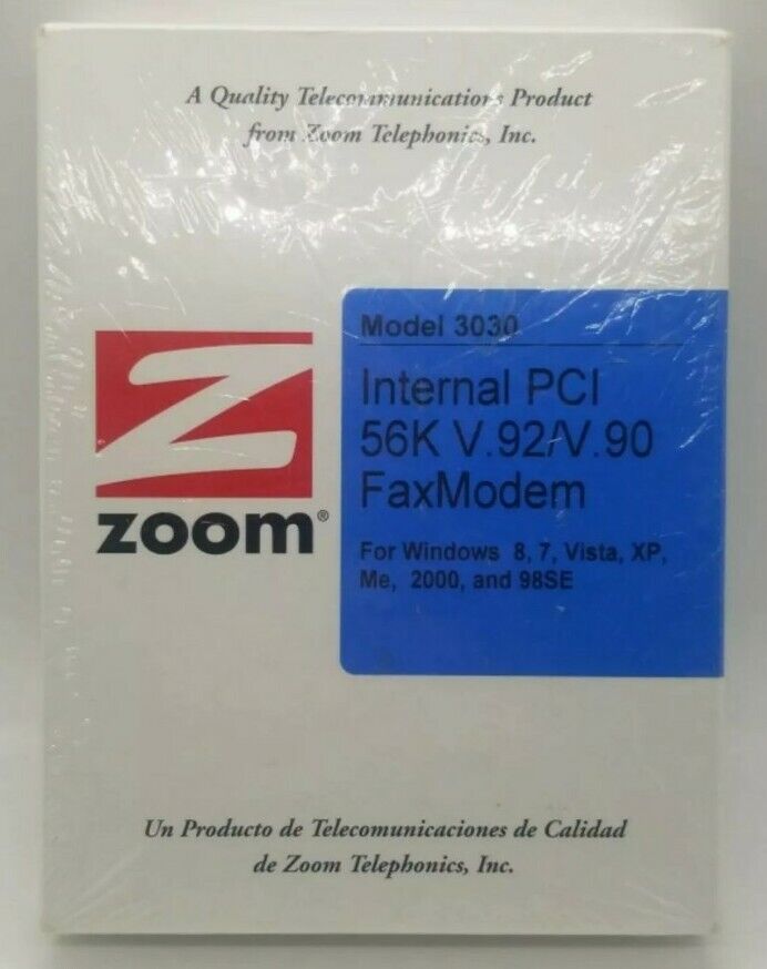Zoom Model 3030 Internal PCI 56K V.92 V.90 Fax Modem
