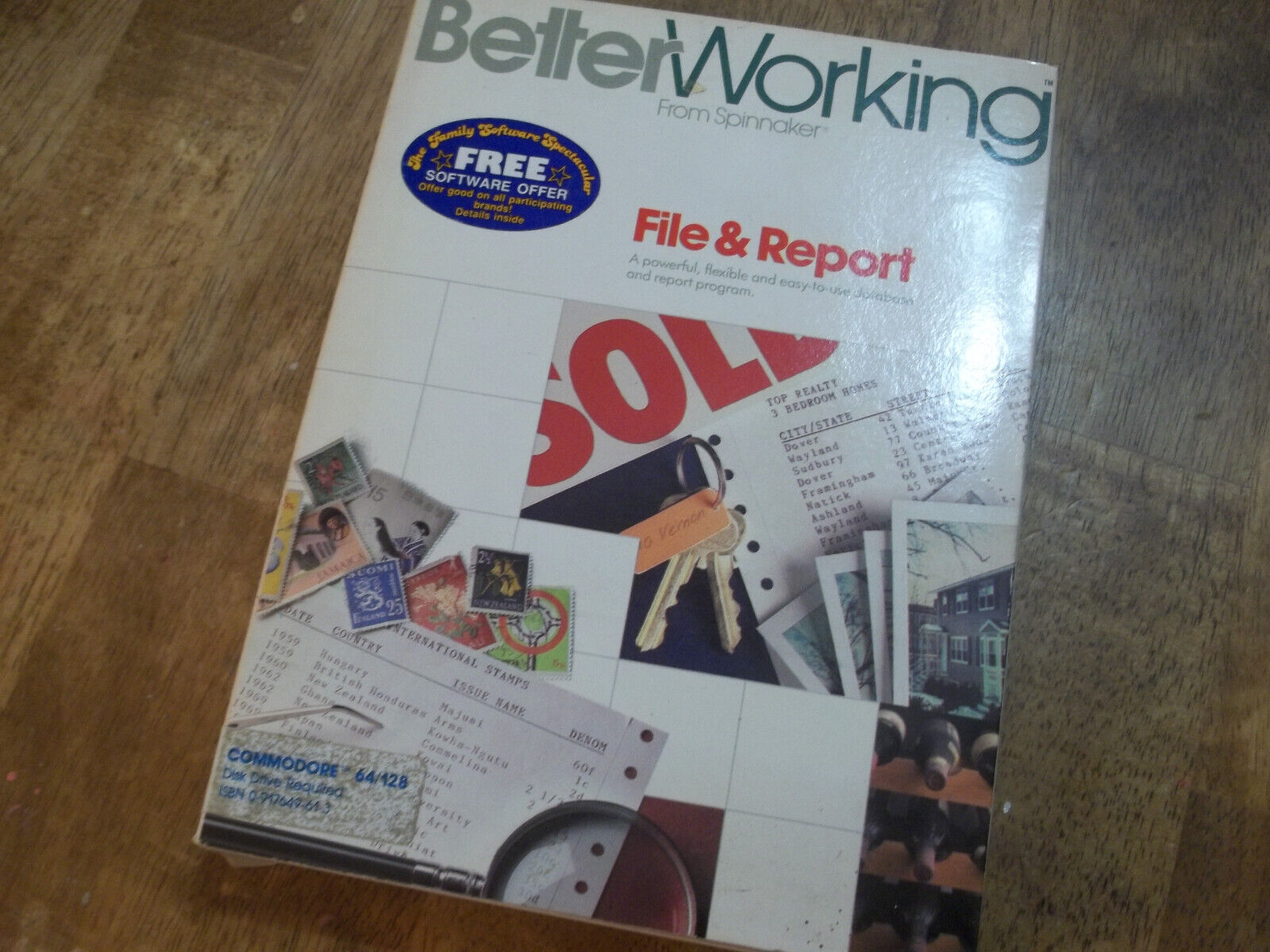 Commodore 64/128 - Better Working File &Report Spinnaker * VTG 1986