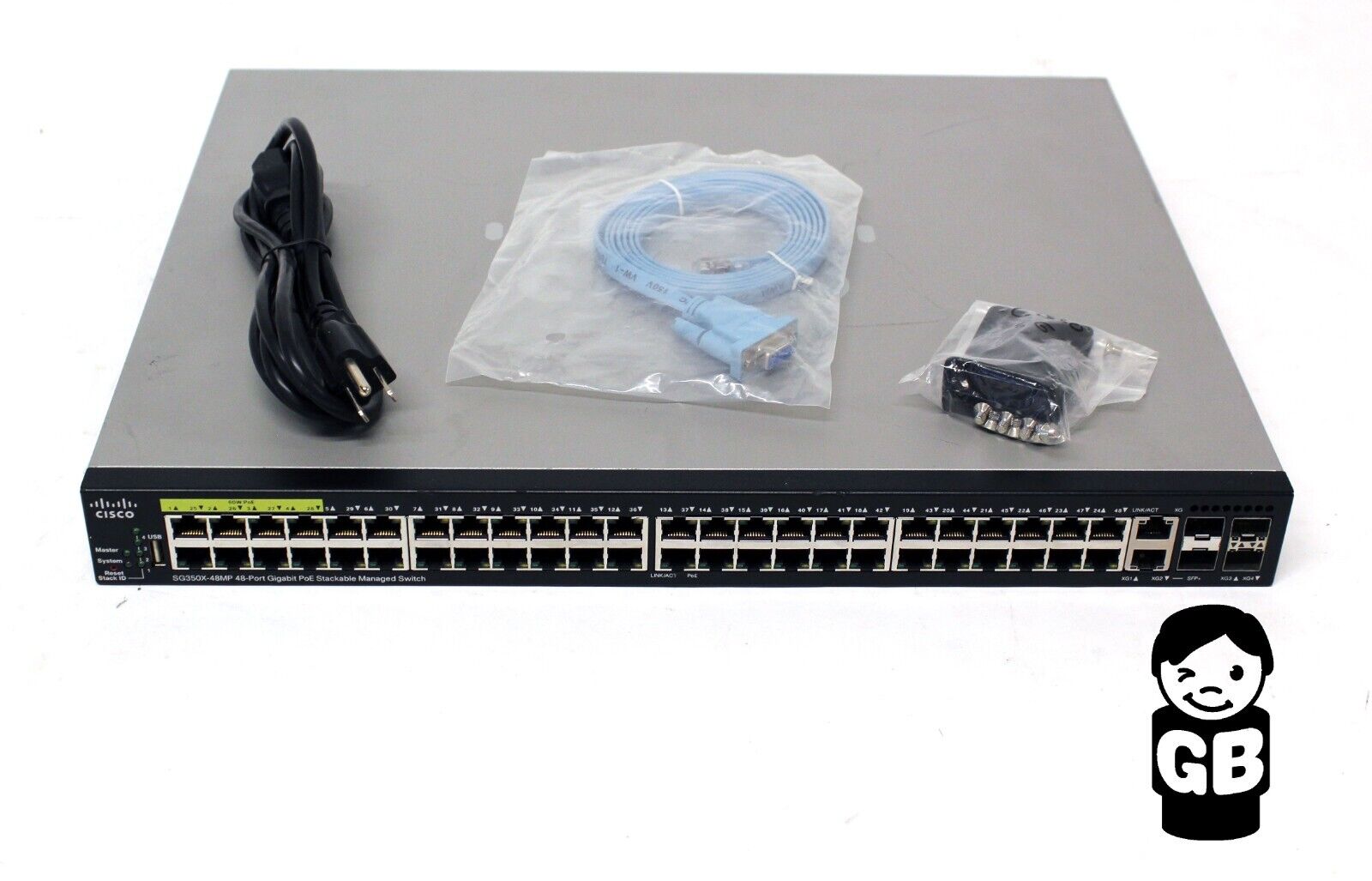 *MINOR DAMAGE* Cisco SG350X-48MP-K9 Stackable Managed GE Switch PoE ONE BAD PORT