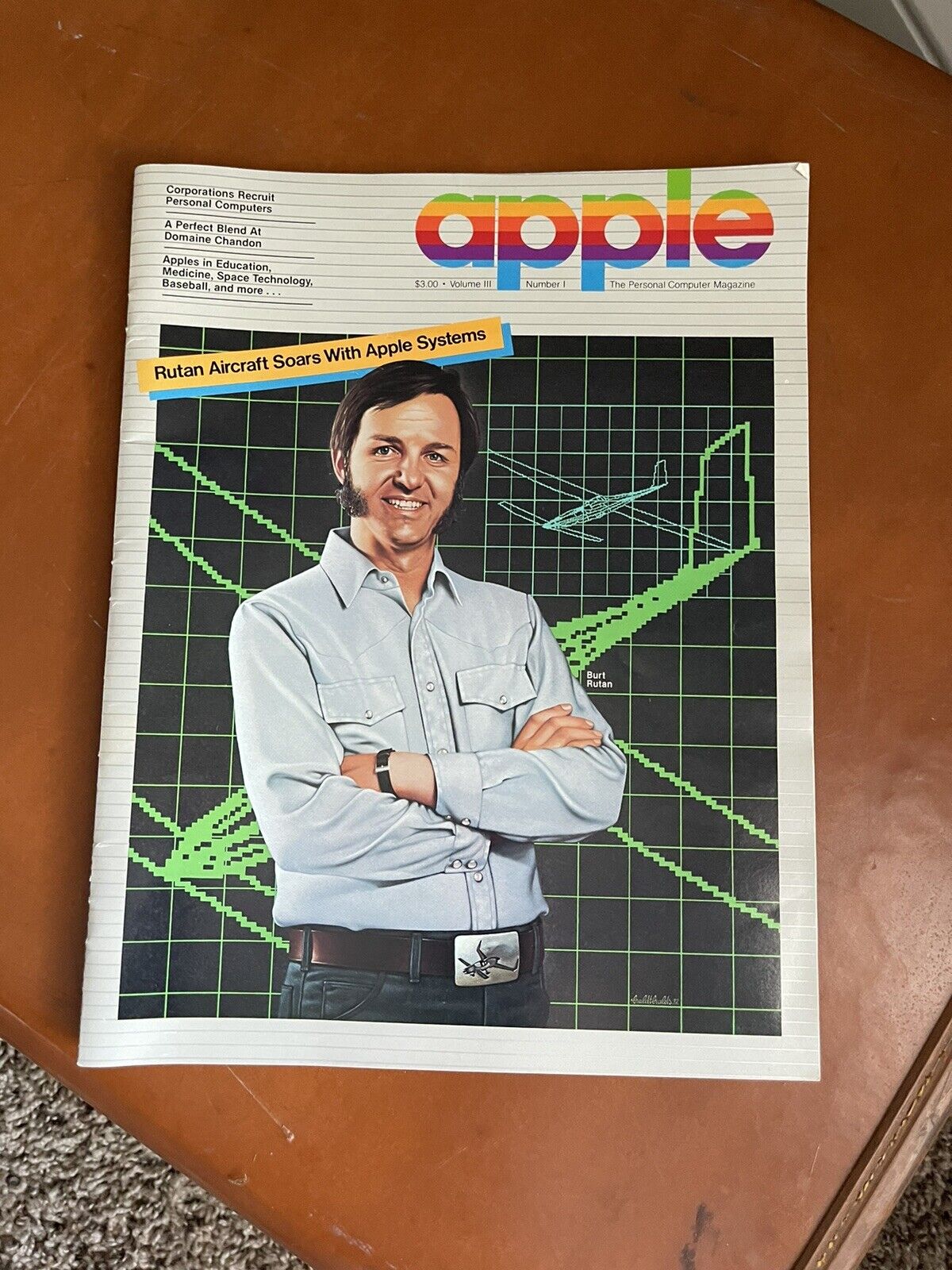 Rare 1982 Apple The Personal Computer Magazine Burt Rutan Aircraft Vol 3 #1