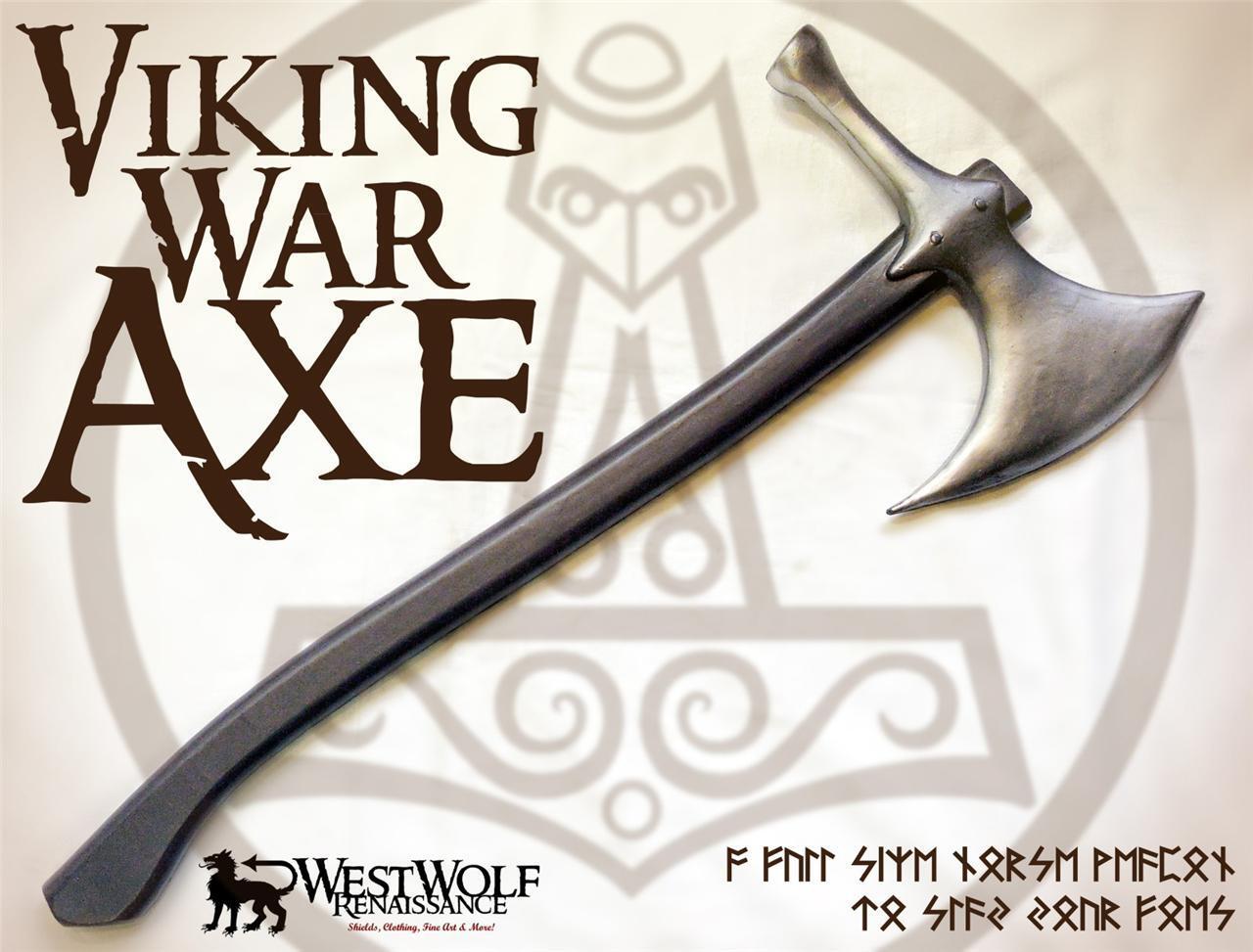 VIKING WAR AXE -- sca/larp/medieval/cosplay/lotr/norse/dwarven/sword/hammer NEW
