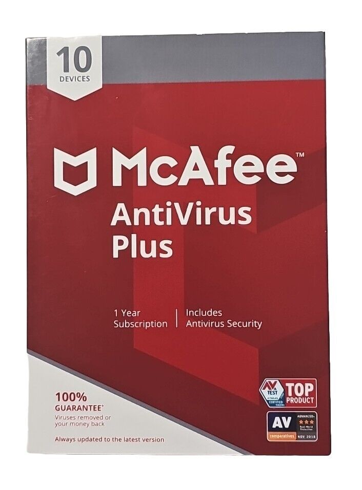 McAfee  AntiVirus Plus 10 Devices New Sealed