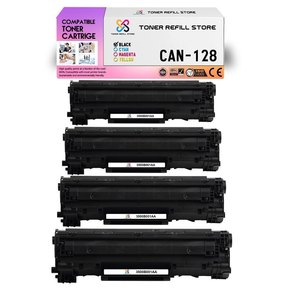 4Pk TRS CRG-128 Black Compatible for Canon ImageClass MF4450 Toner Cartridge