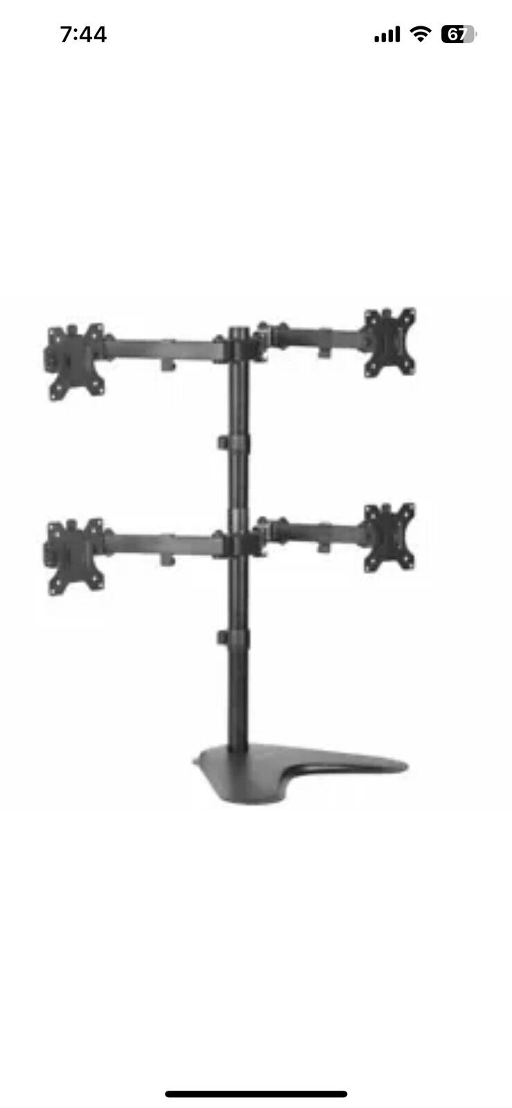 VIVO STAND-V004F Quad LCD Free Standing Adjustable Heavy Duty Desk Stand