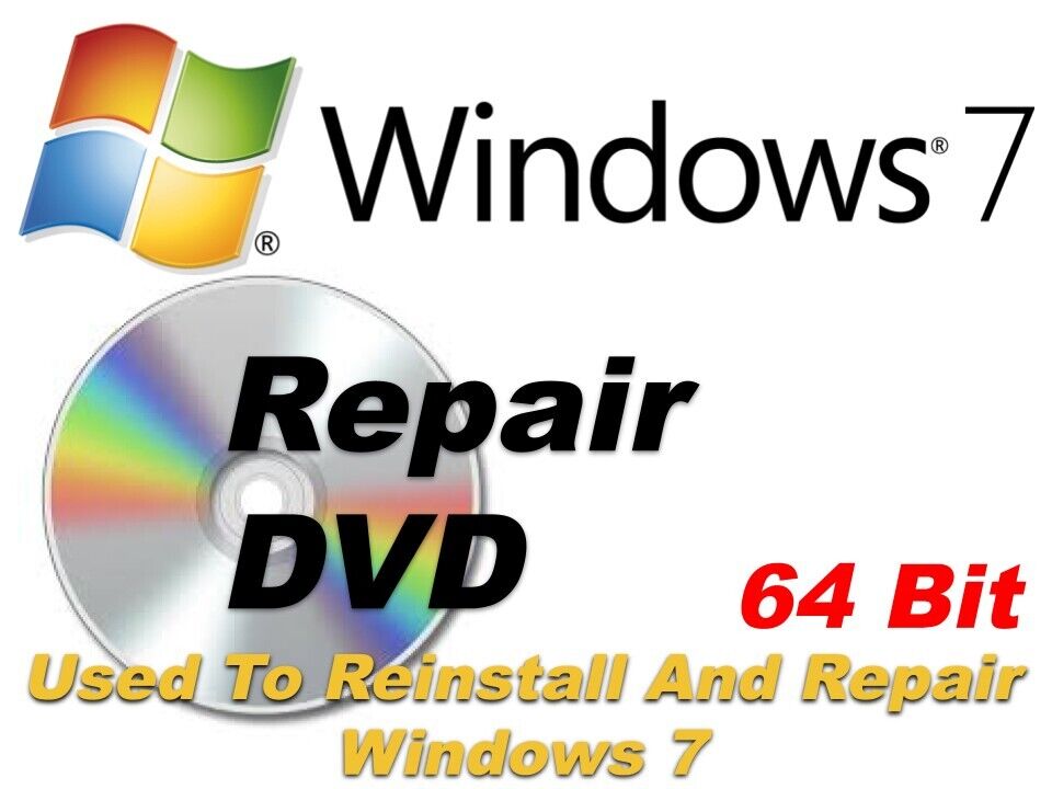 Windows 7 DVD For Installation Reinstallation Repair