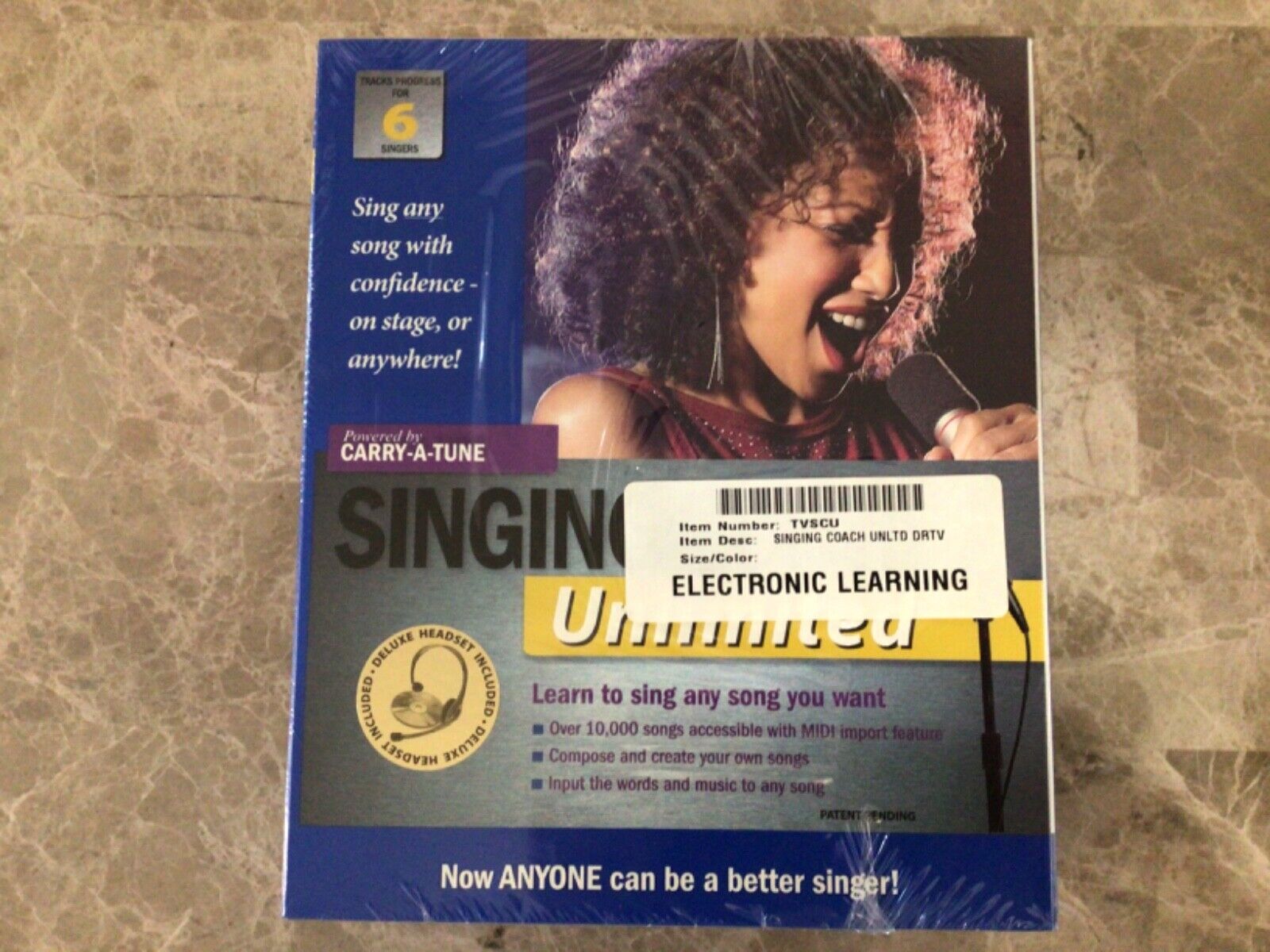 RARE CD ROM - SINGING COACH UNLIMITED BY CARRY-A-TUNE 2004 PC - RED GAME TOOLS