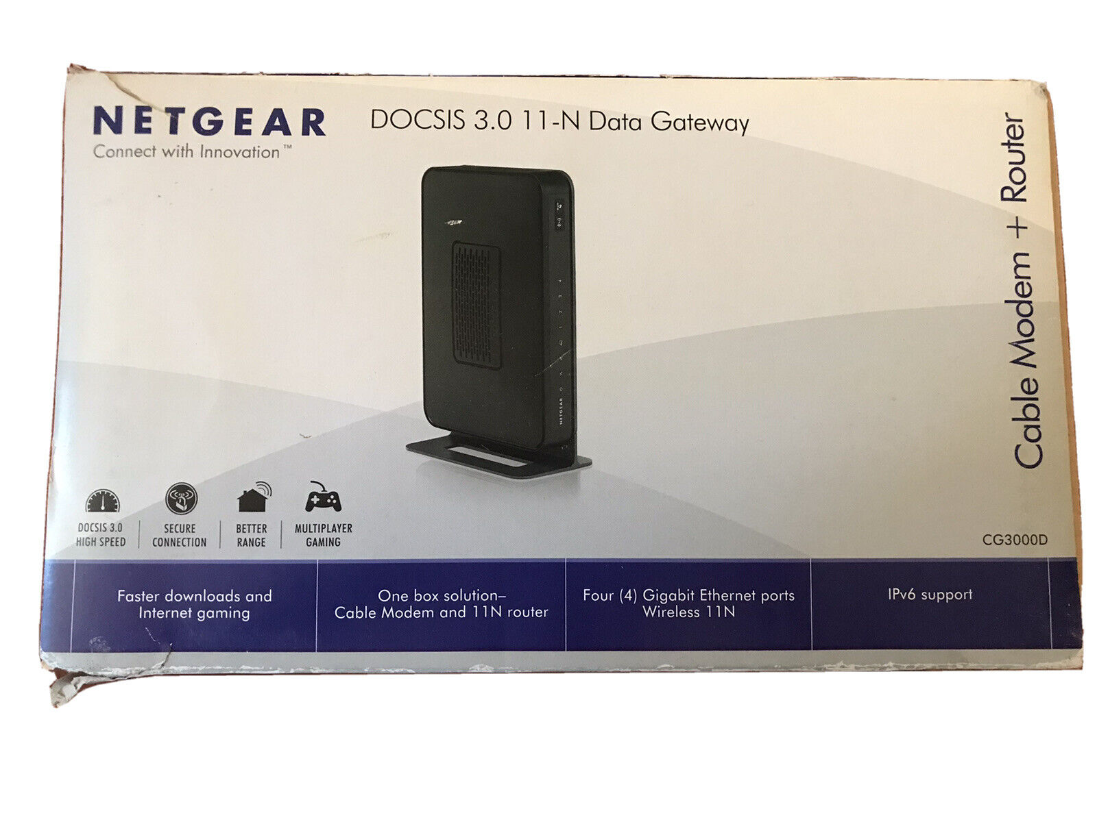 NETGEAR DOCSIS 3.0 11-N Data Gateway Cable Modem Router CG3000D