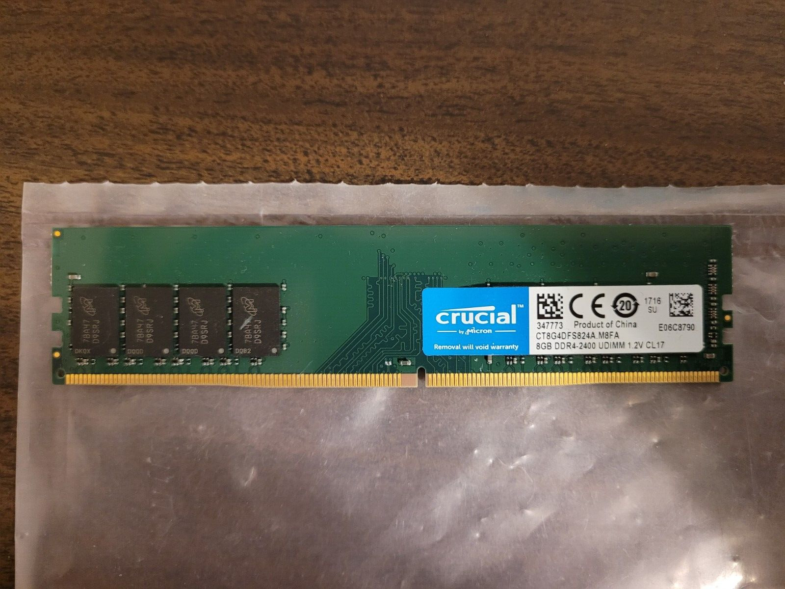 Crucial 8GB PC4-2400 PC4 19200 DDR4 2400MHz CL17 1.2V Desktop Memory RAM