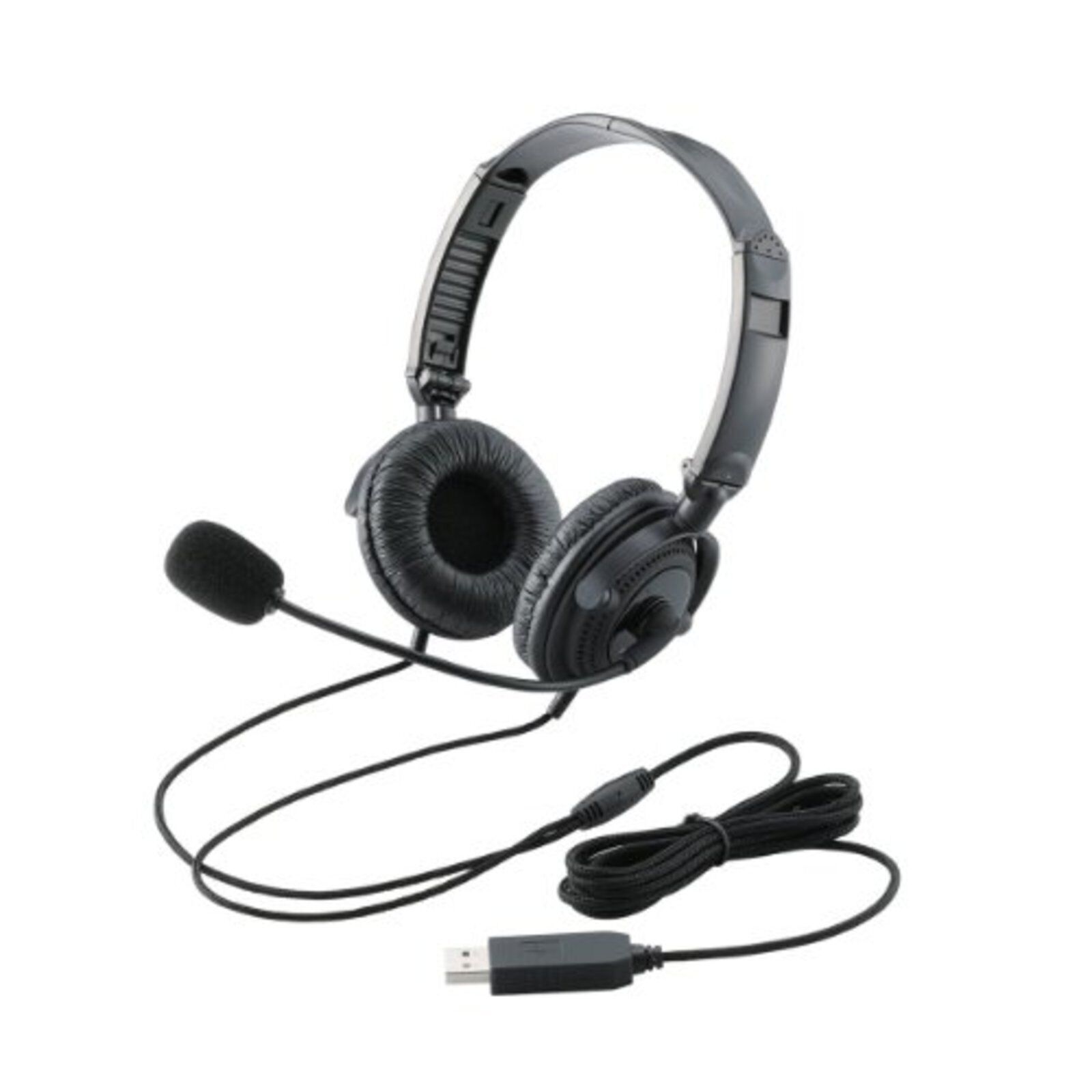 Elecom headset microphone USB both ears overhead 1.8m40mm black HS-HP20UBK F/S
