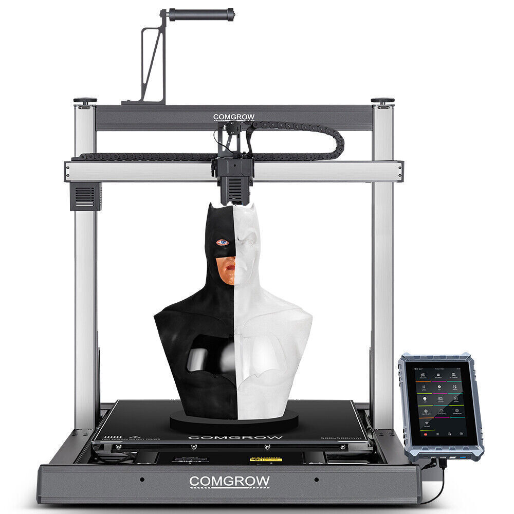 Used Comgrow T500 Large 3D Printer 500*500*500mm 95% Pre-assembly 7\'\' Klipper US
