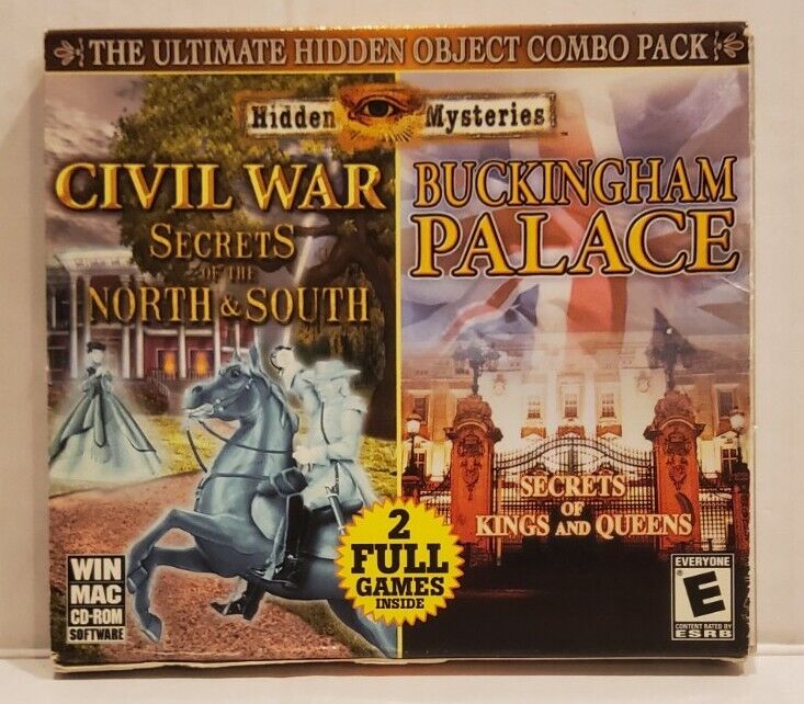 Hidden Mysteries PC MAC CD-ROM Civil War Buckingham Palace Secrets Game, Pre-own