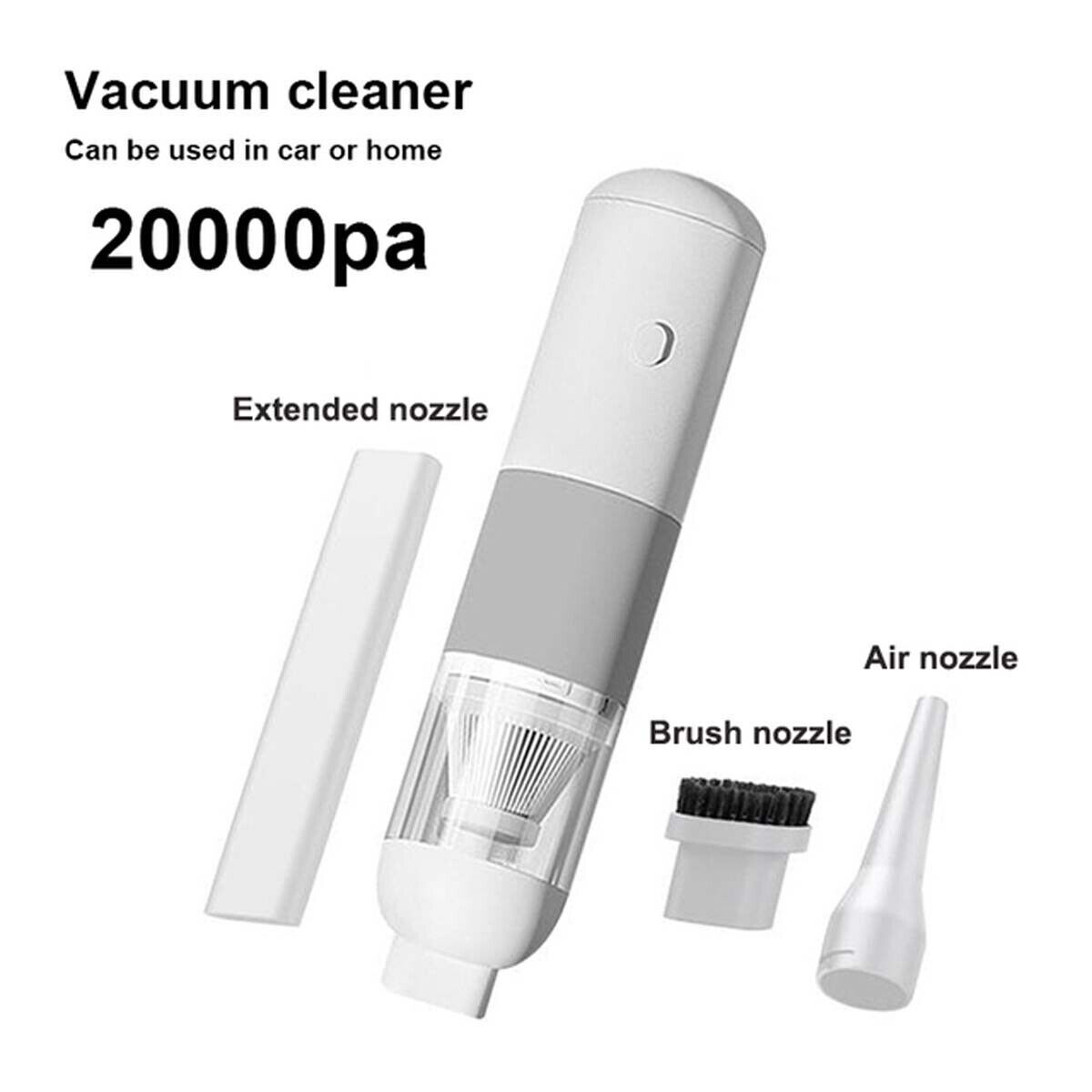 20000Pa Handheld Cordless Vacuum Cleaner Home Car Recharger Mini Vacuum Cleaner