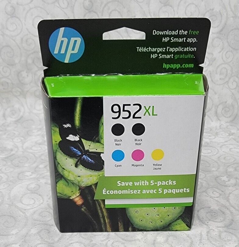 2025 Genuine HP 952 XL 5 Pack High Yield Ink Cartridge Combo 6ZA00AN SEALED OEM