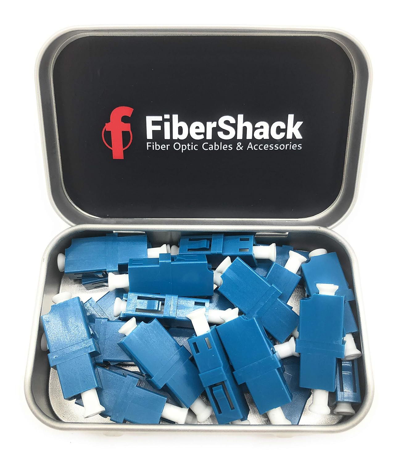 FiberShack - LC to LC Coupler Tin - 20 Pack - Single Mode LC Fiber Coupl
