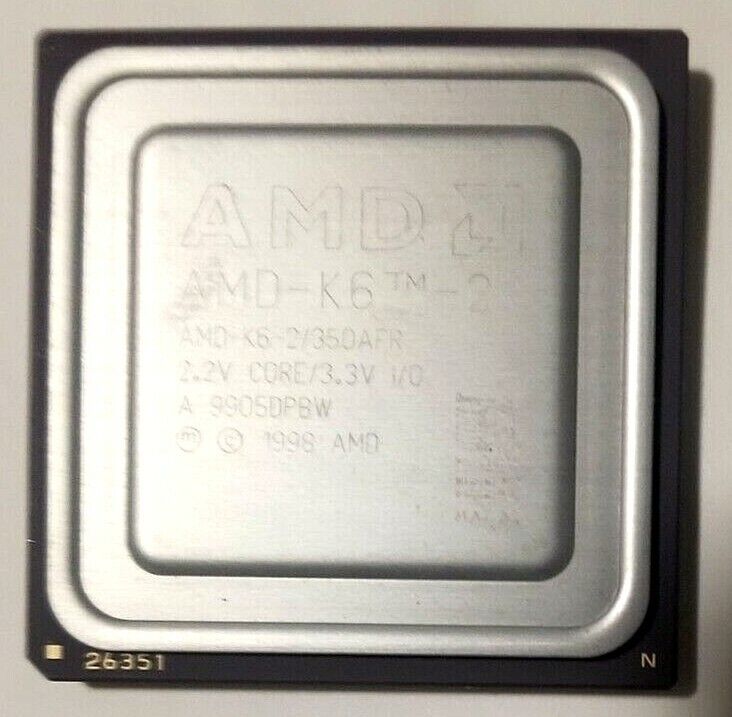 350MHz AMD K6-2 64KB L1/100MHz AMD-K6-2/350AFR CPU