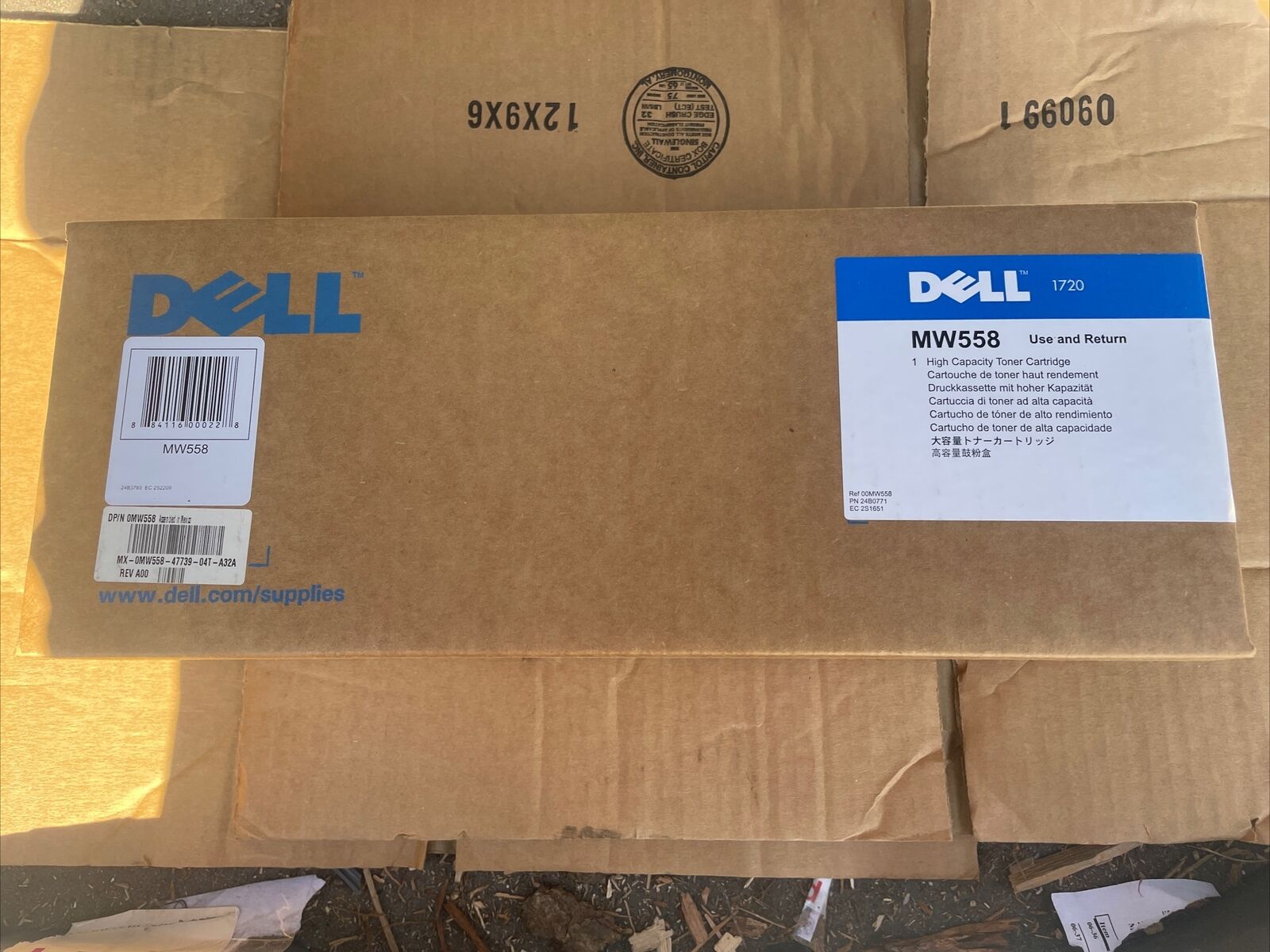 New Genuine Sealed Dell High Capacity Toner Cartridge MW558 Use & Return 1720