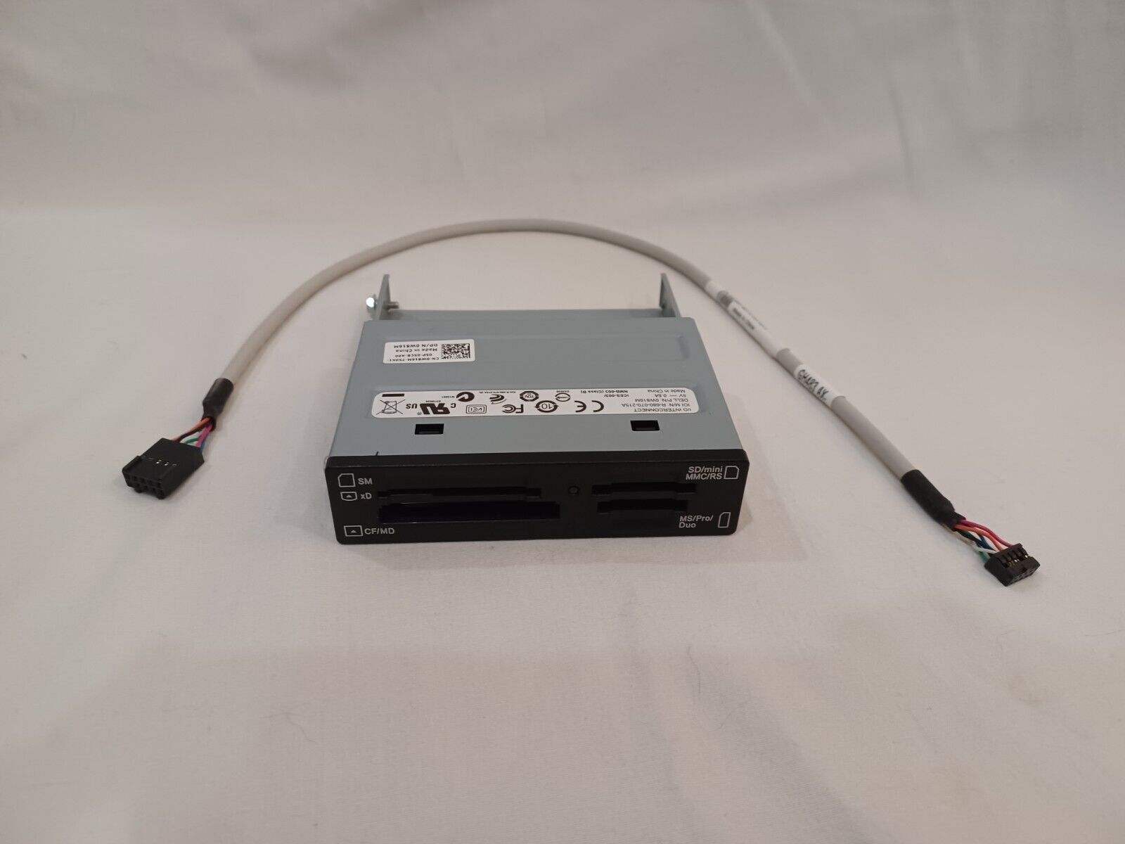 Dell IO Interconnect R-680-070-215A Multimedia Card Reader (0W816M) w/ Cable