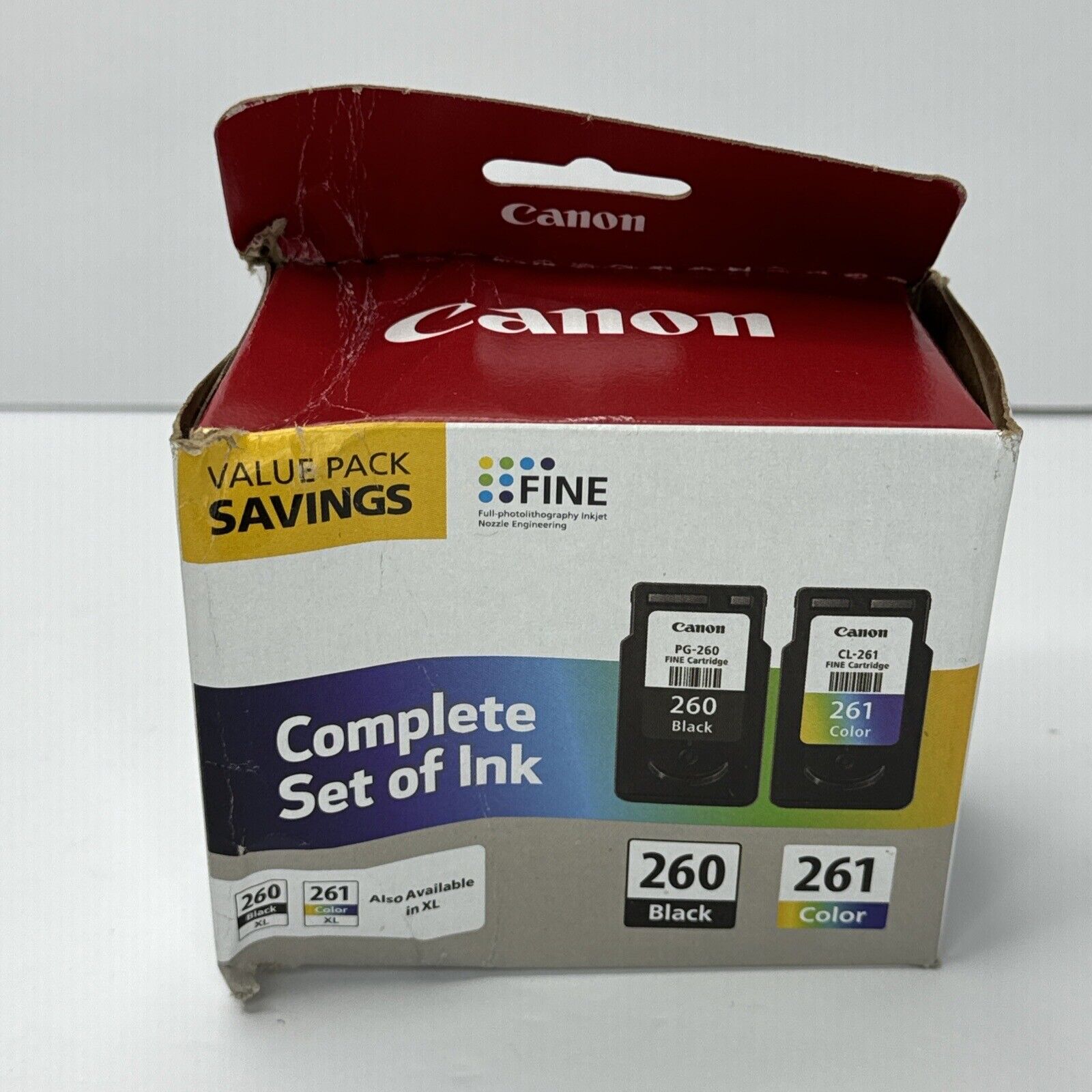Canon PG-260 Black & CL-261 Color Complete Set of Ink Value Pack 260 261