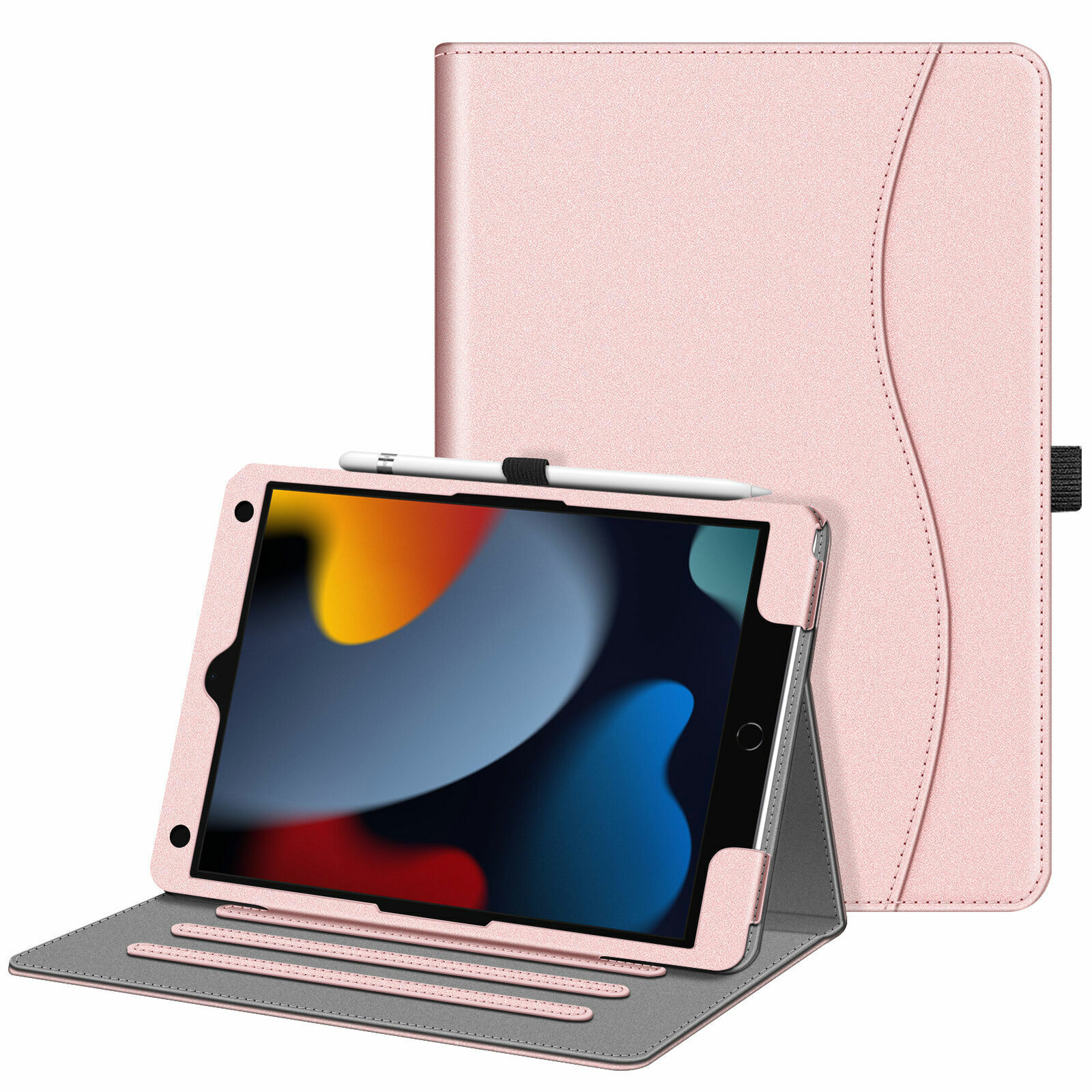 Case for iPad 9th/8th/7th Gen (2021/2020/2019) Multi-Angle Viewing Stand Cover