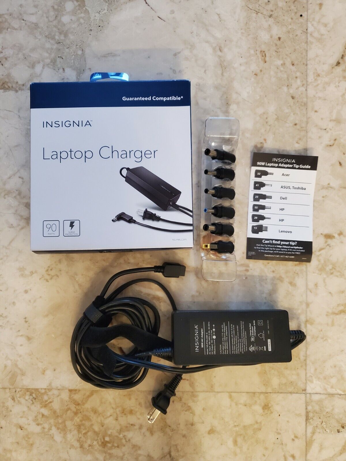 Insignia Universal 90W Laptop Charger (NS-PWLC591) Open Box
