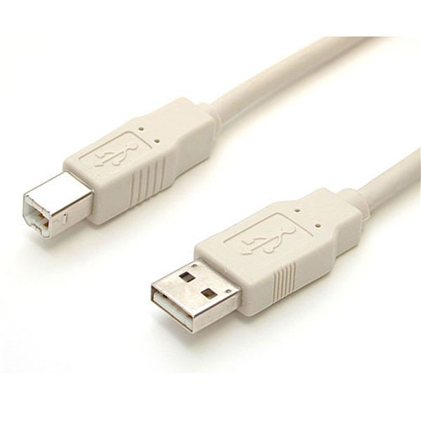 StarTech USBFAB_15 15 ft Beige A to B USB 2.0 Cable - M/M Type A Male - Type B