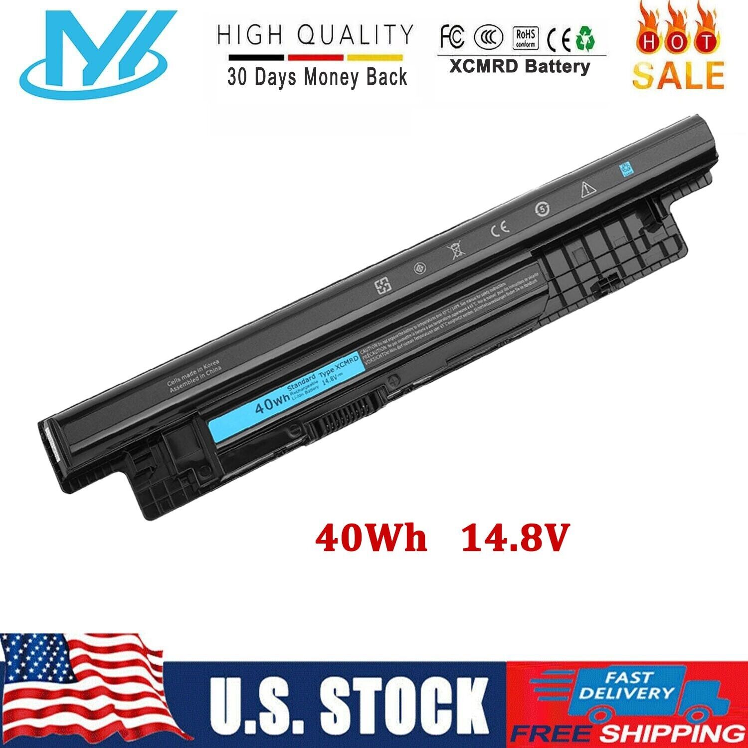 ✅40Wh Battery For Dell Inspiron 15 3000 Series 3531 3537 3541 3542 3543 XCMRD