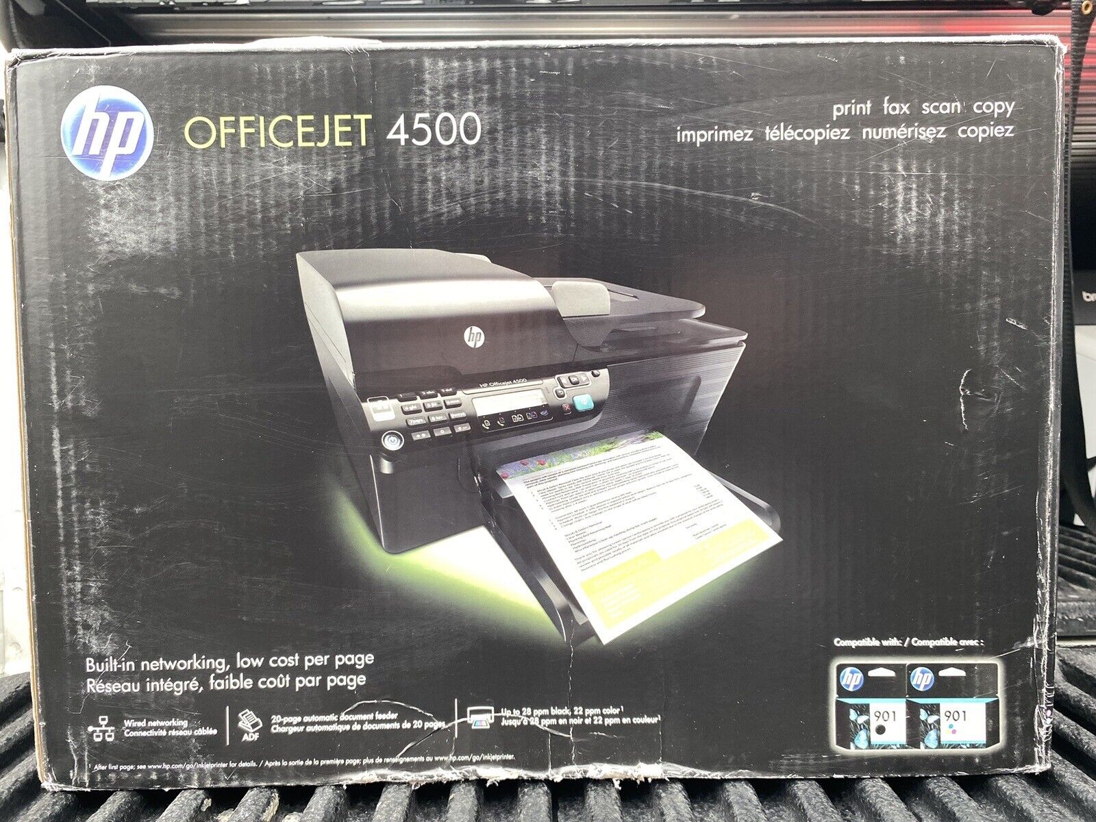 HP OfficeJet 4500 All-In-One Inkjet Printer WIRELESS Brand New Sealed