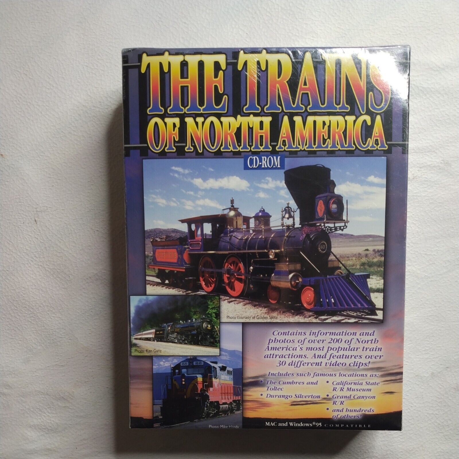 The Trains Of North America CD-ROM New/Sealed Vintage Software