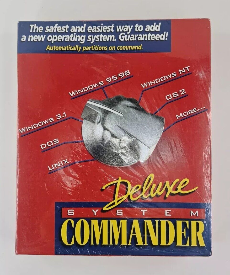 New Sealed Deluxe System Commander Software PC windows Dos Linux OS/2 & More...