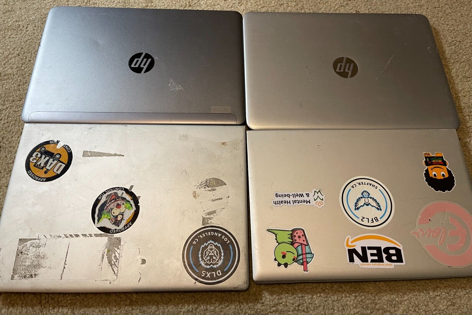 Lot of 4 laptops - 4x HP, Untested As Is