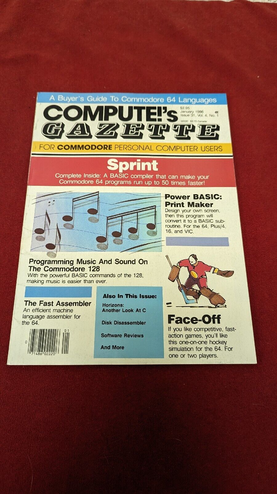 Vintage Compute’s Gazette Magazine Jan 1986 Issue 31 Vol. 4No. 1 For Commodore 