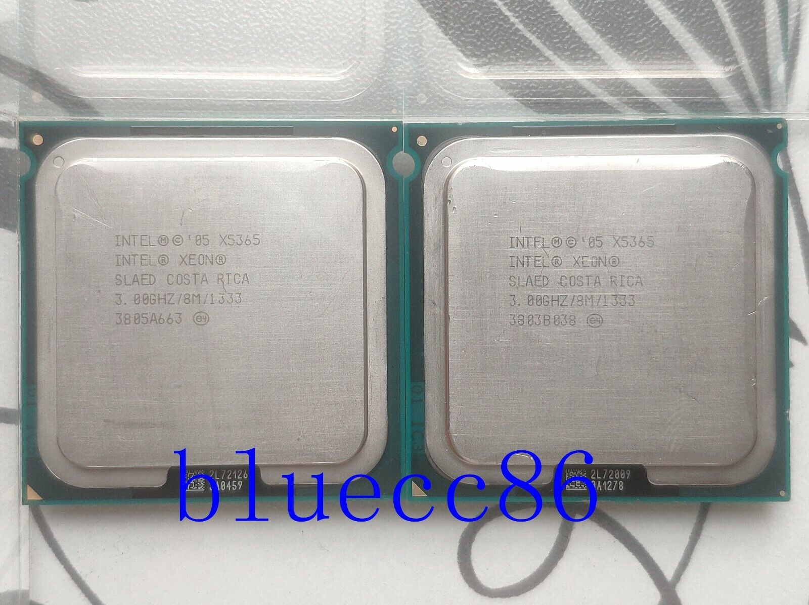 Matching pair （2） Intel Xeon X5365 3GHz Quad-Core LGA771 CPU Processor