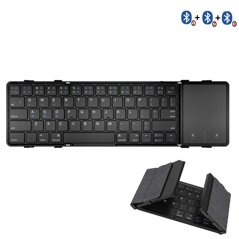 Hebrew/Korea/Russia Wireless Folding Keyboard,with Touchpad Bluetooth  Keyboard