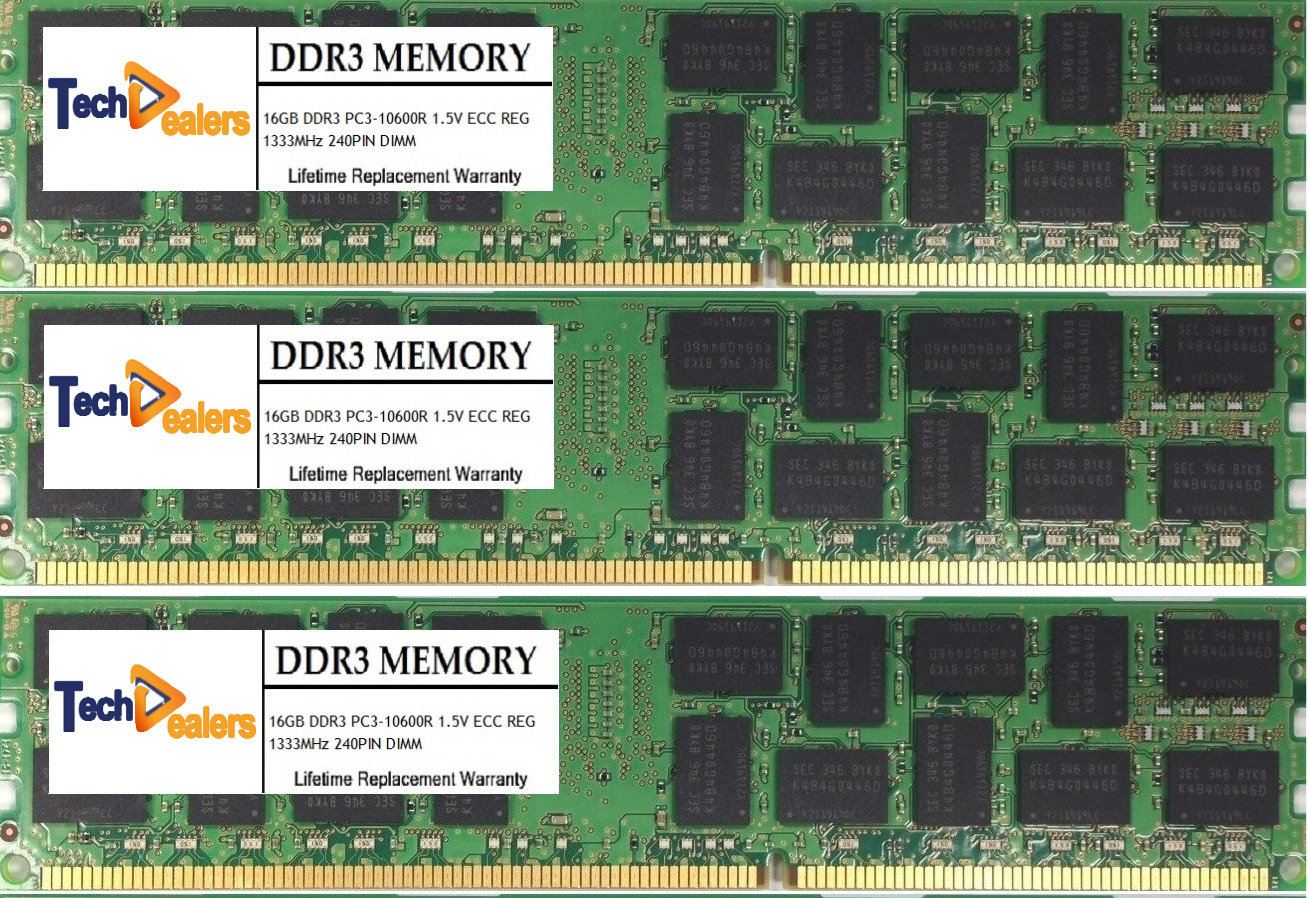 48GB (3X 16GB) DDR3-1333 PC3-10600 Memory RAM for APPLE MAC PRO 5,1 Westmere