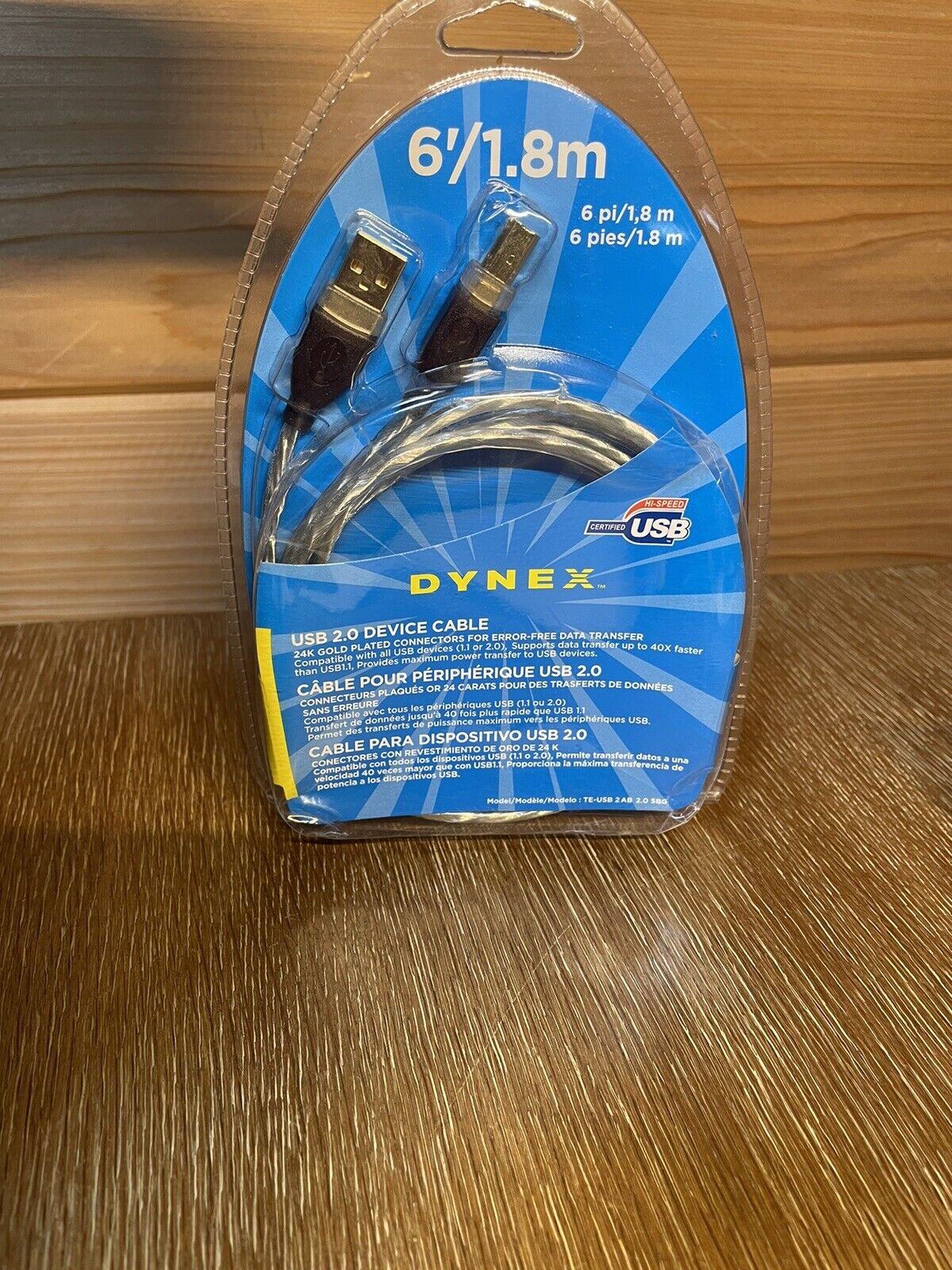 *NEW* DYNEX 6'/1.8M USB 2.0 DEVICE CABLE