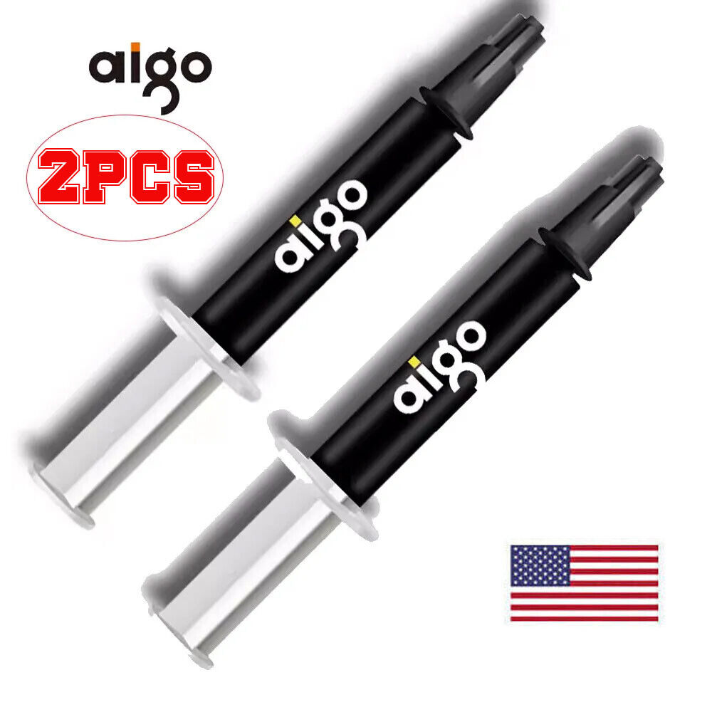 2PCS High Performance Silver Thermal Grease CPU Heatsink Compound Paste Syringe
