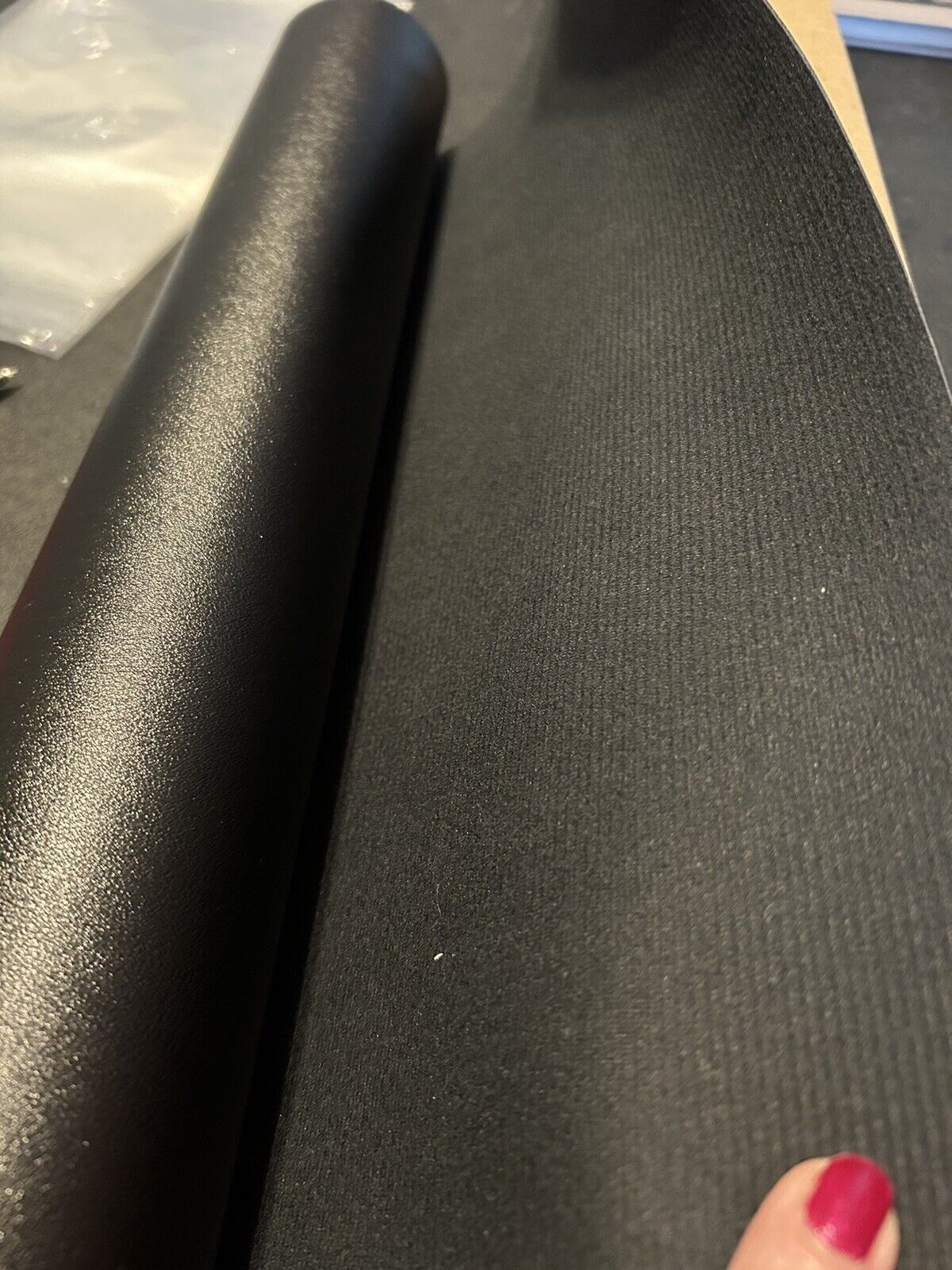 Desk Mat Large Black Ultra Thin PU Leather 31.5x15.7