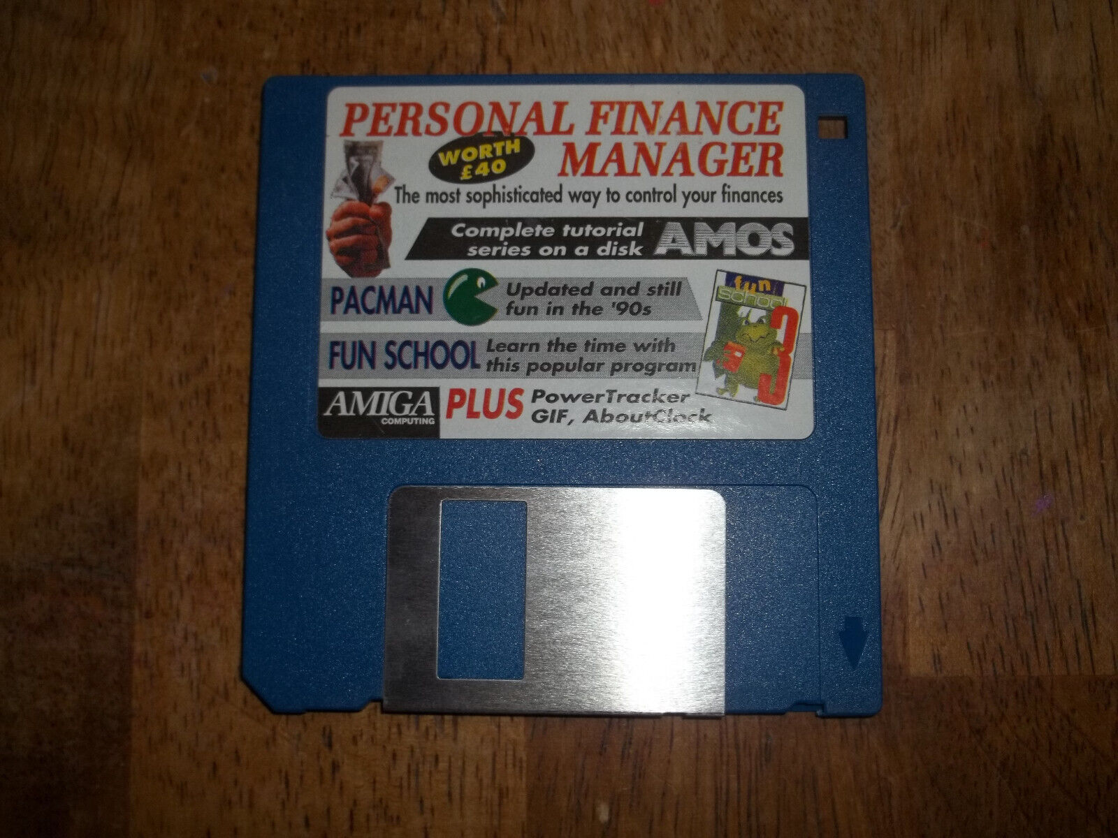 Vintage Personal Finance Manager Amiga magazine cover disk