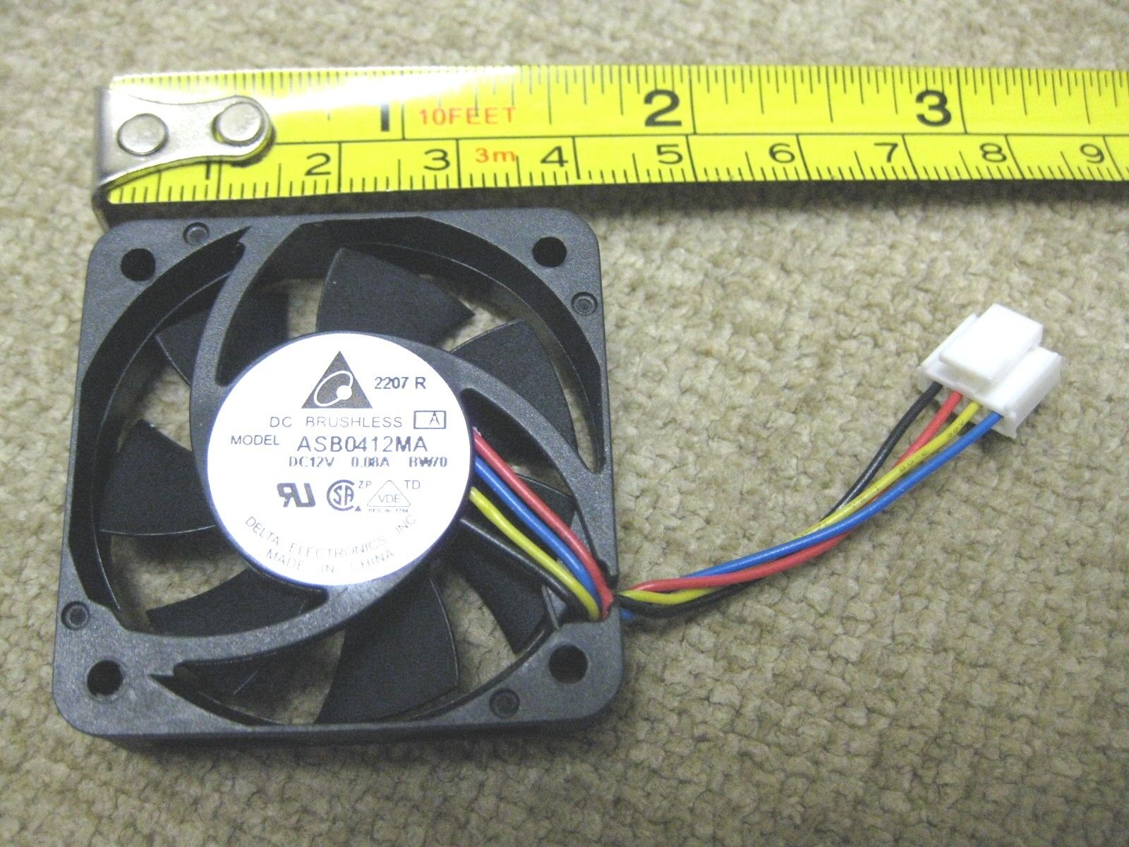 DELTA DC BRUSHLESS COOLING FAN ASB0412MA DC 12V 0.08A 4 Wires - US Ship