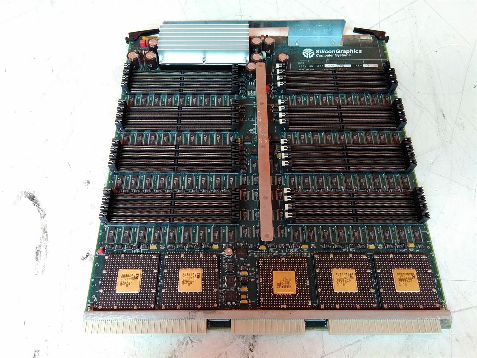 Defective SGI Silicon Graphics Onyx MC3 030-0613-106 Rev-G Memory Board AS-IS