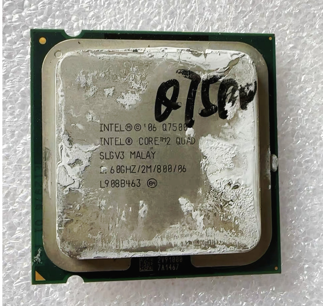 Intel Q7500 processor .CORE QUAD. extremely rare . Used normally.