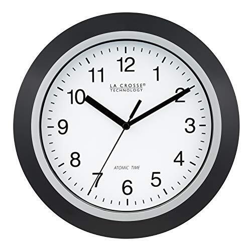 Wt3102b 10inch Wwvb Selfset Analog Wall Clock And Automatic Dst Resetblack/silve
