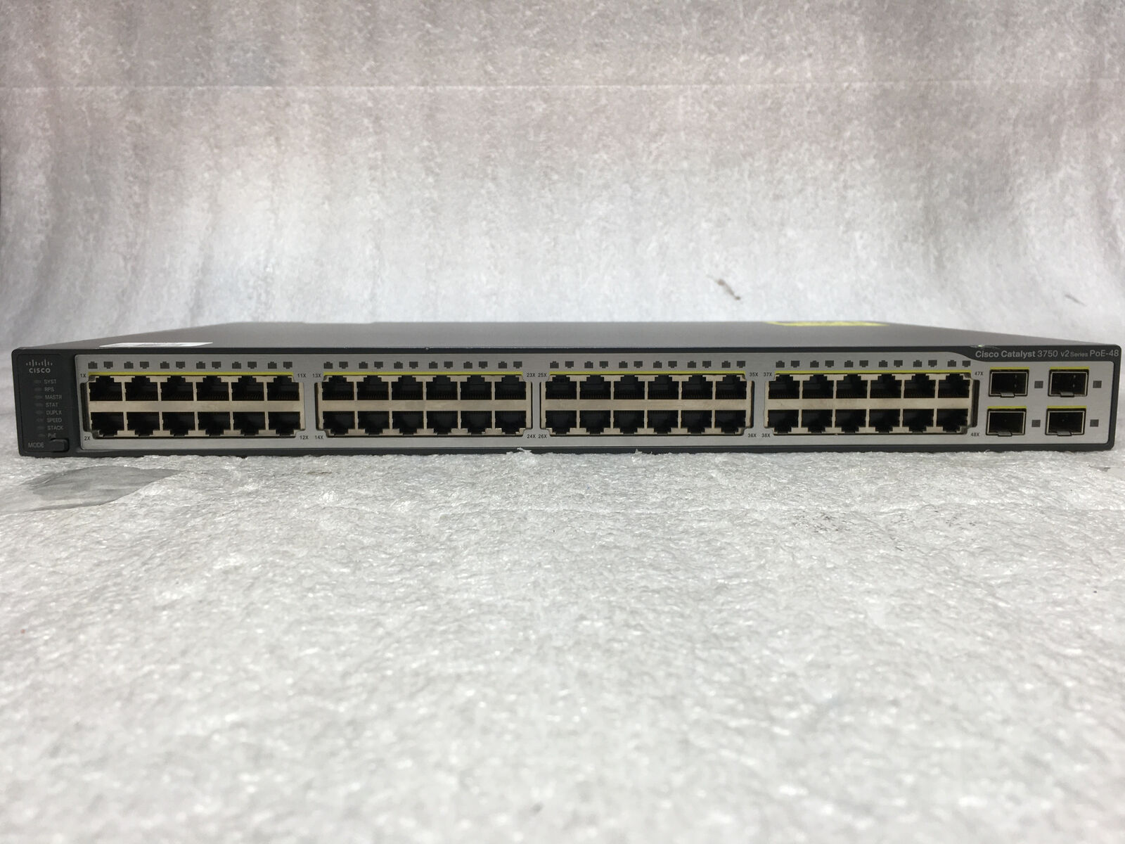 Cisco Catalyst WS-C3750V2-48PS-S V05 48-Ports Rack-Mountable Network Switch