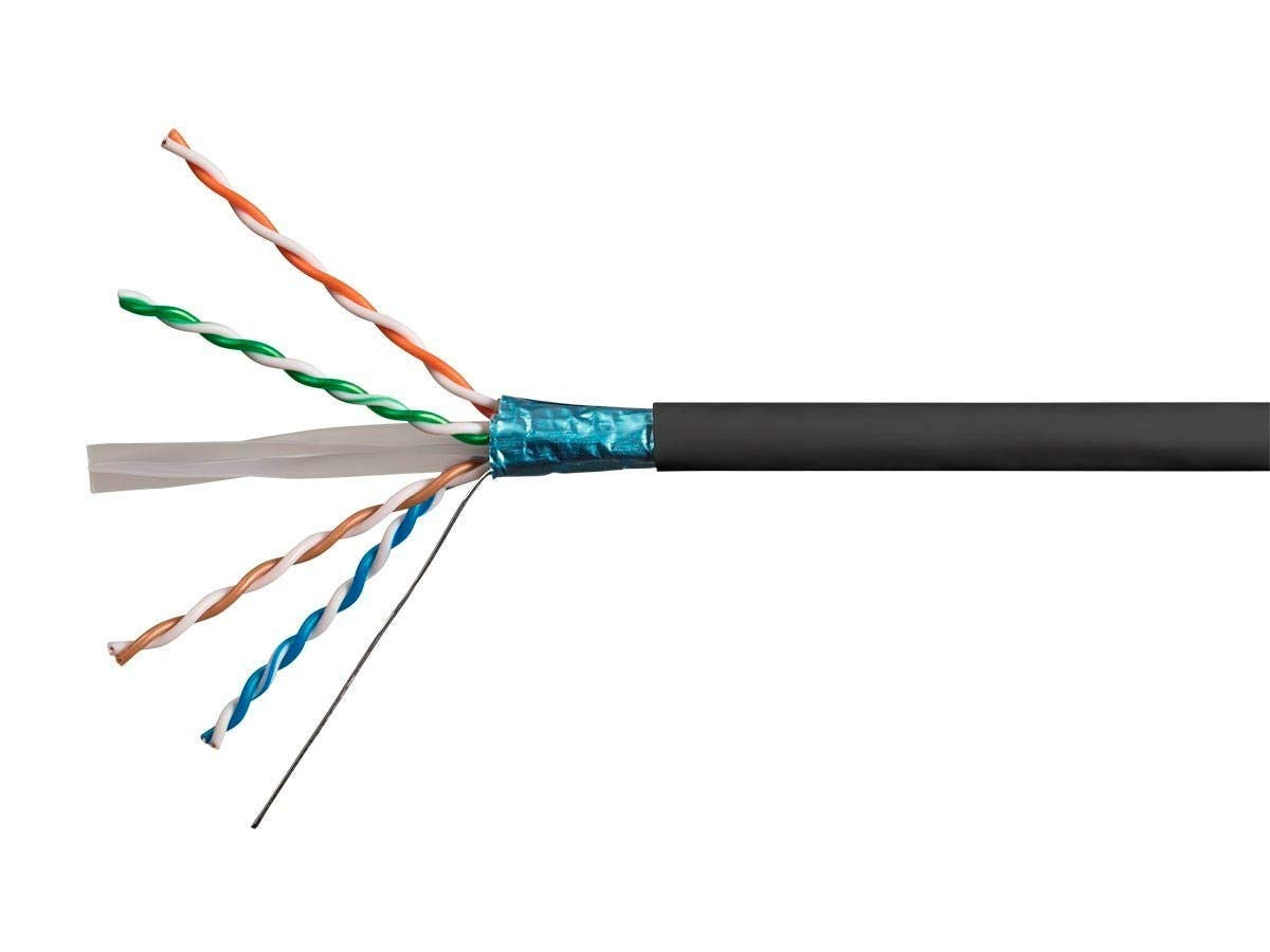 Cat6A Ethernet Bulk Cable - 500 Feet - White, Solid, 550Mhz, F/UTP, CMR, Riser R
