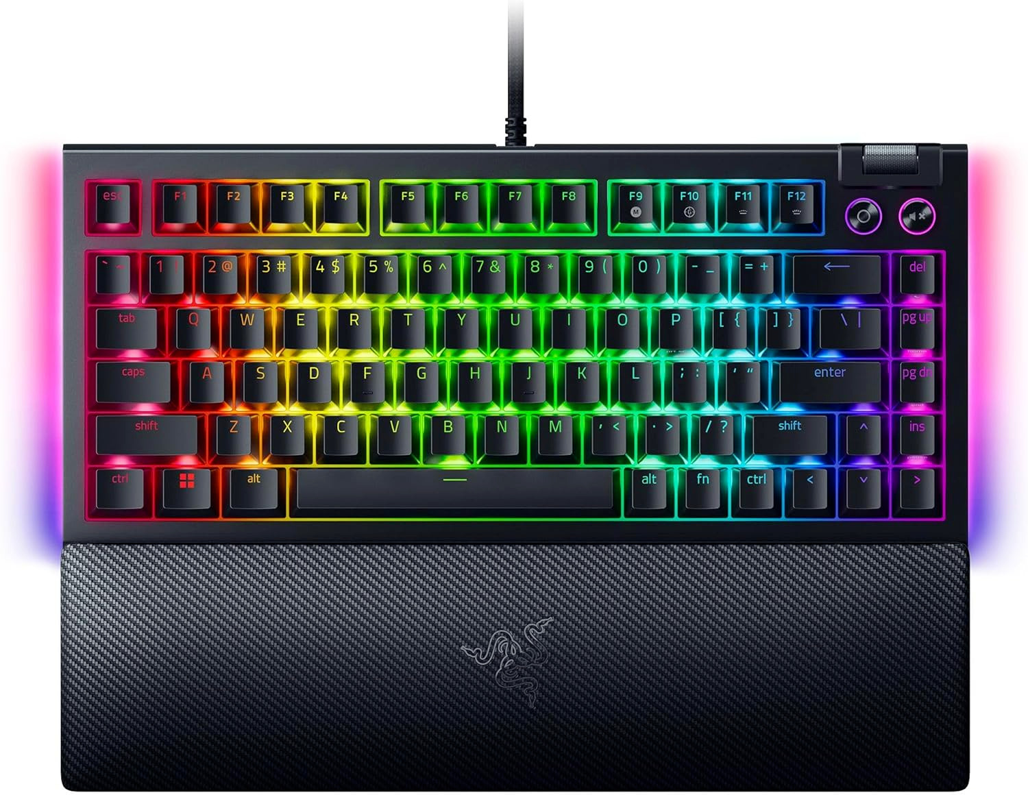 NB Razer BlackWidow V4 75% Mechanical Gaming Keyboard (Orange Switch) Black