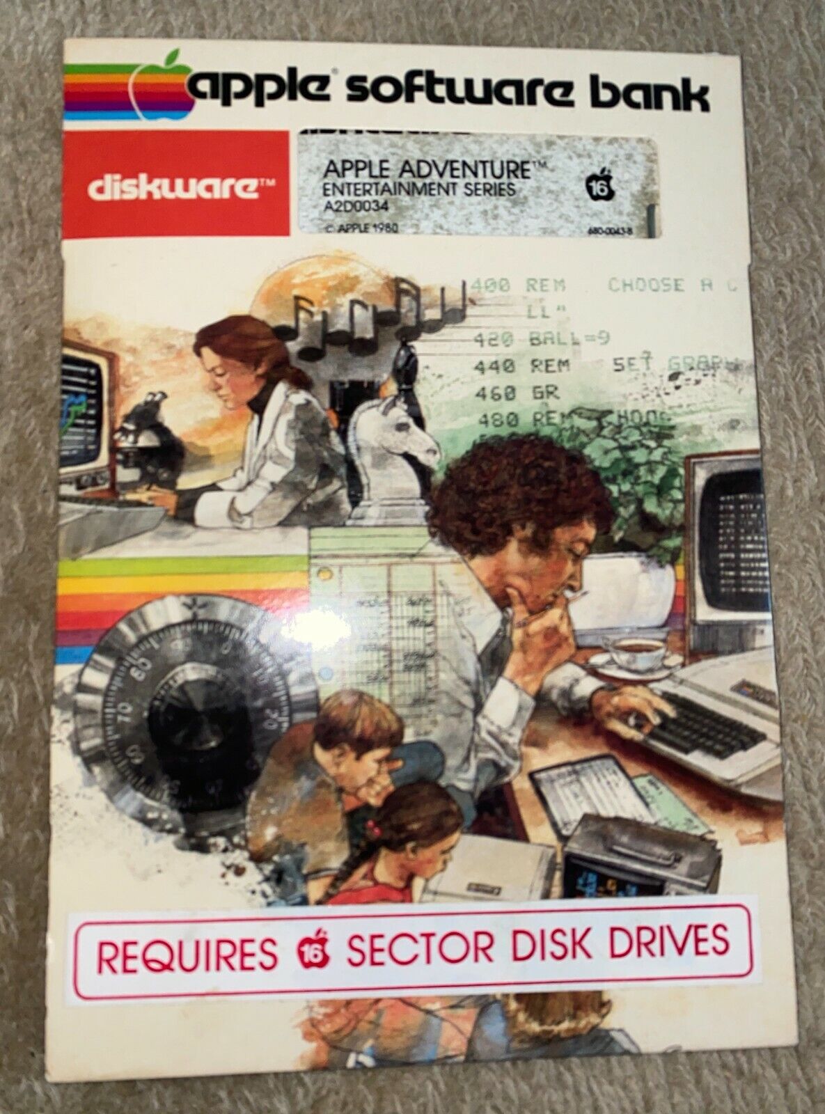Very Rare DiskWare Apple II Adventure Entertainment Series A2D0034 Computer Game
