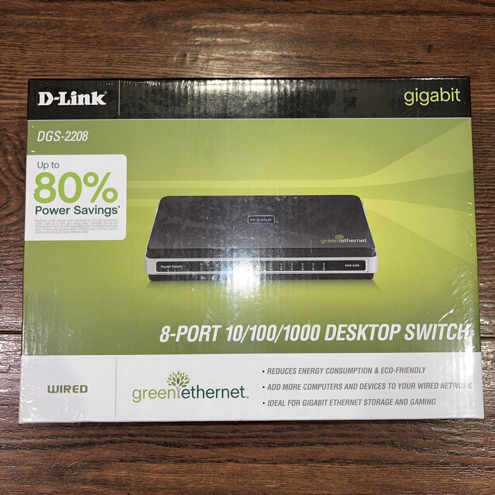 NEW D-Link DGS-2208 Ethernet Switch 10/100/1000 8Port (8 Port) Gigabit SEALED
