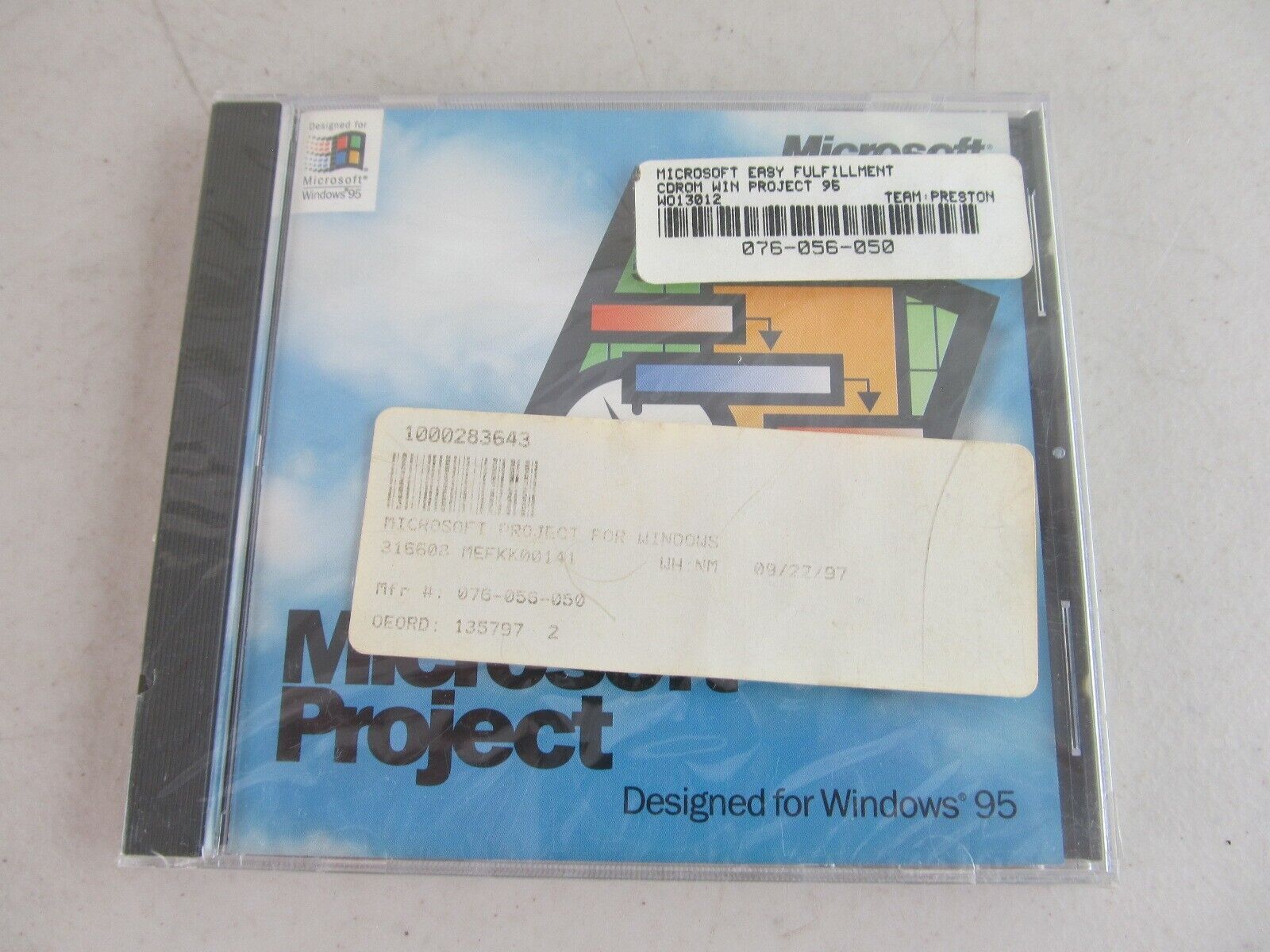 Vintage Microsoft Project Software (Windows 95) Sealed CD ROM