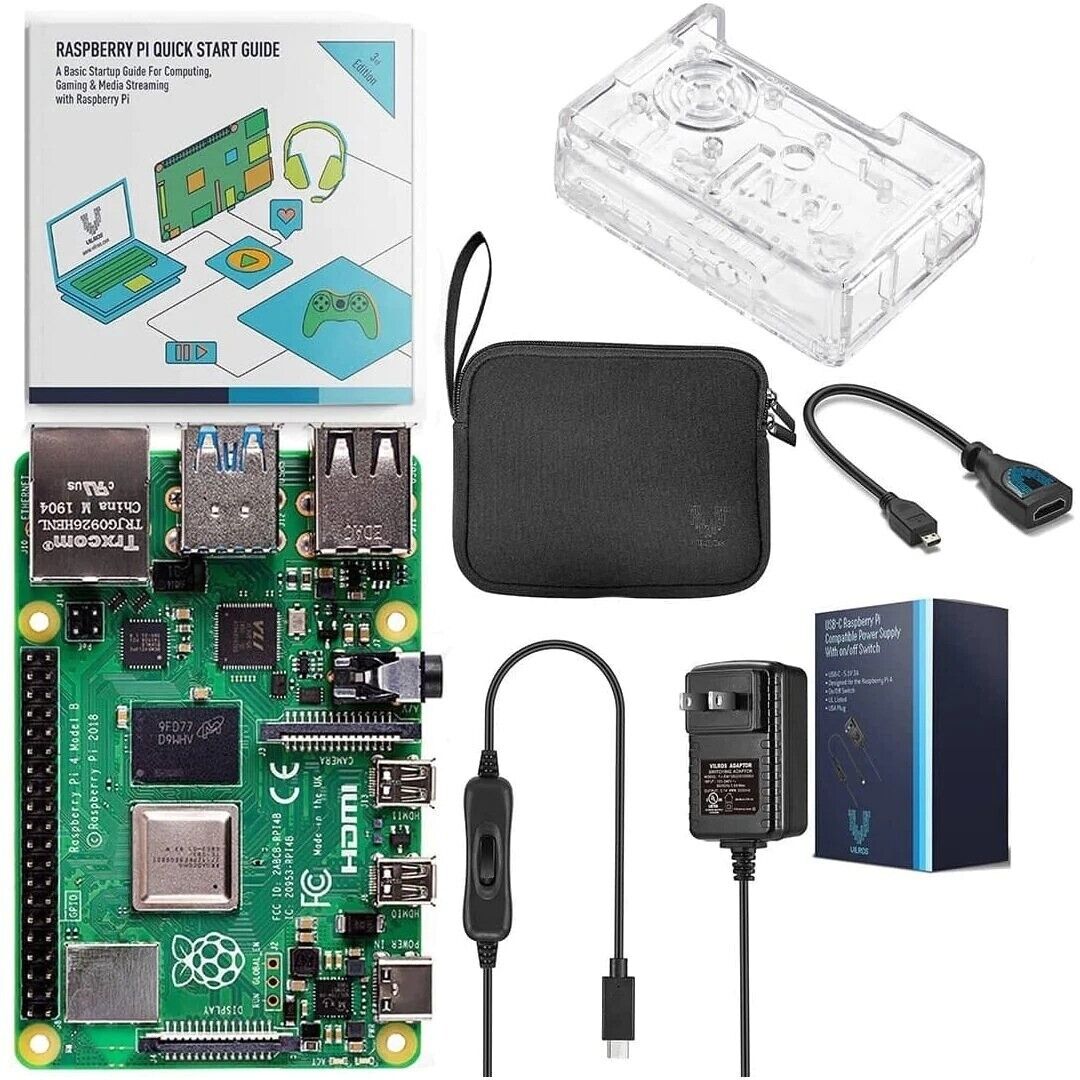 Vilros Raspberry Pi 4 Basic Starter Kit with Fan Cooled ABS Case