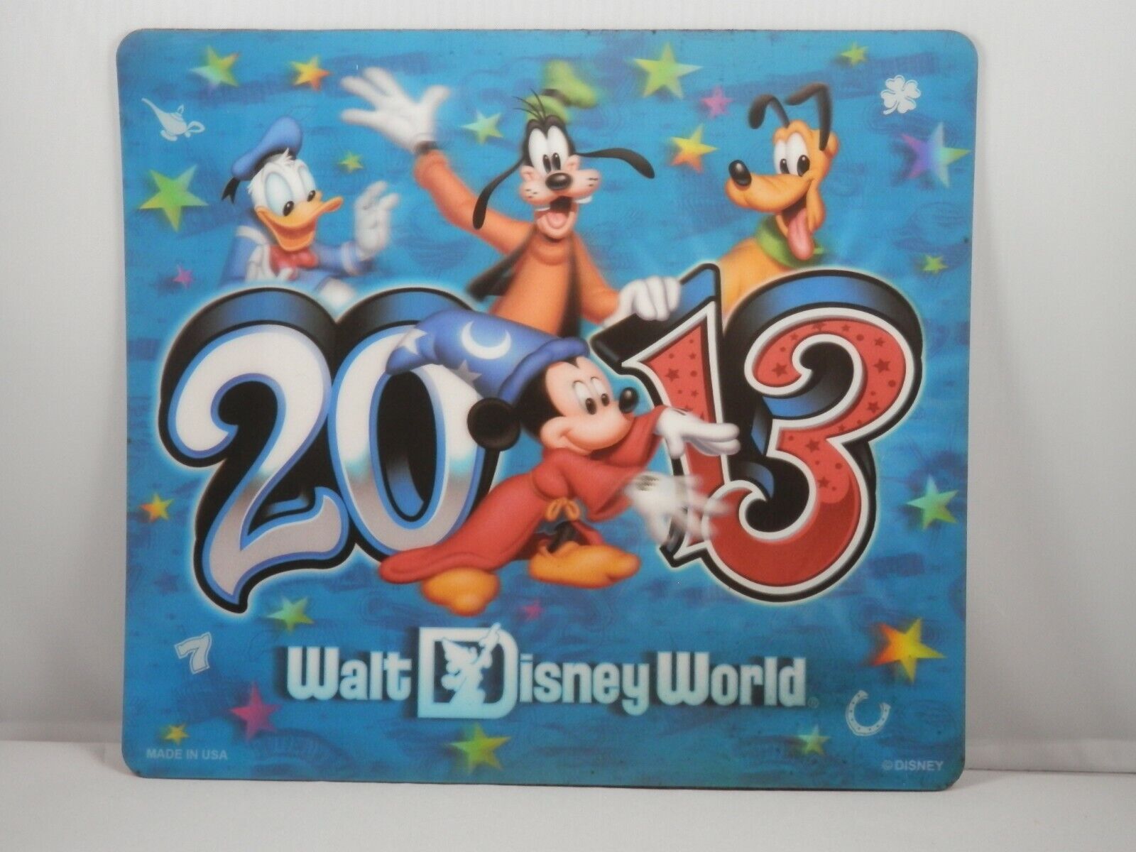 Walt Disney World 2013 Lenticular Mousepad Mickey Mouse Pad Donald Computer Mat